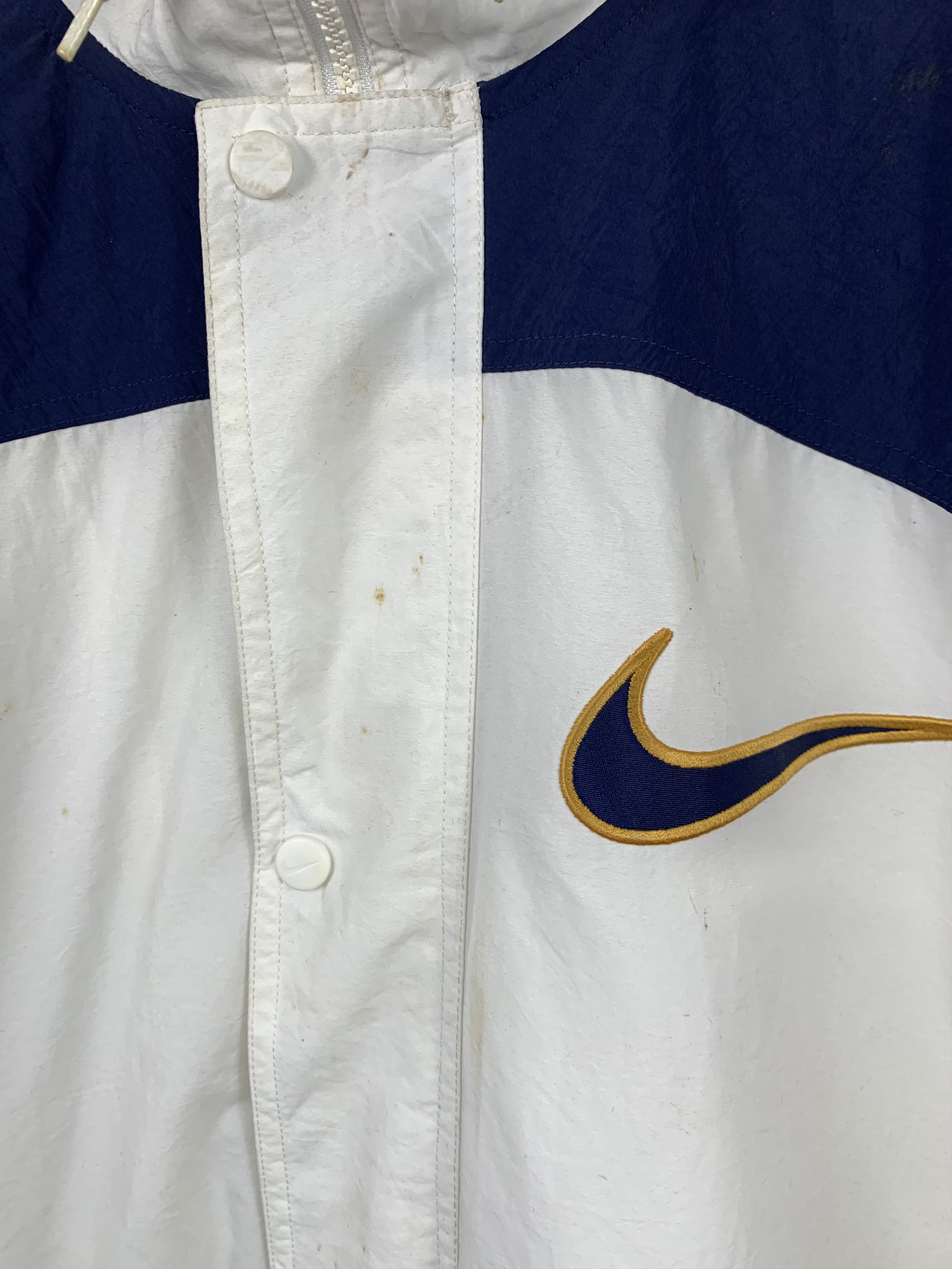 Nike Vintage Nike Swoosh Big Logo Sherpa Lining Jacket J0433 Size US XL / EU 56 / 4 - 9 Thumbnail
