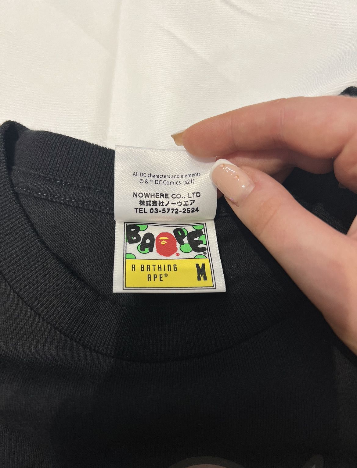 Bape Products BAPE x DC Baby Milo Batman College Tee Black Size US M / EU 48-50 / 2 - 2 Thumbnail