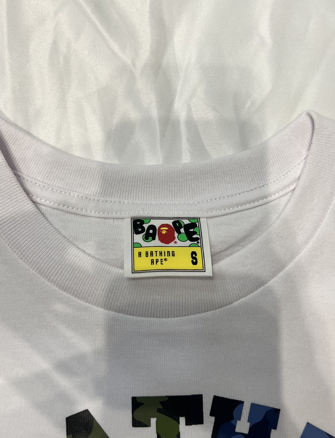 Bape BAPE Multi Camo College Tee White Size US S / EU 44-46 / 1 - 2 Thumbnail