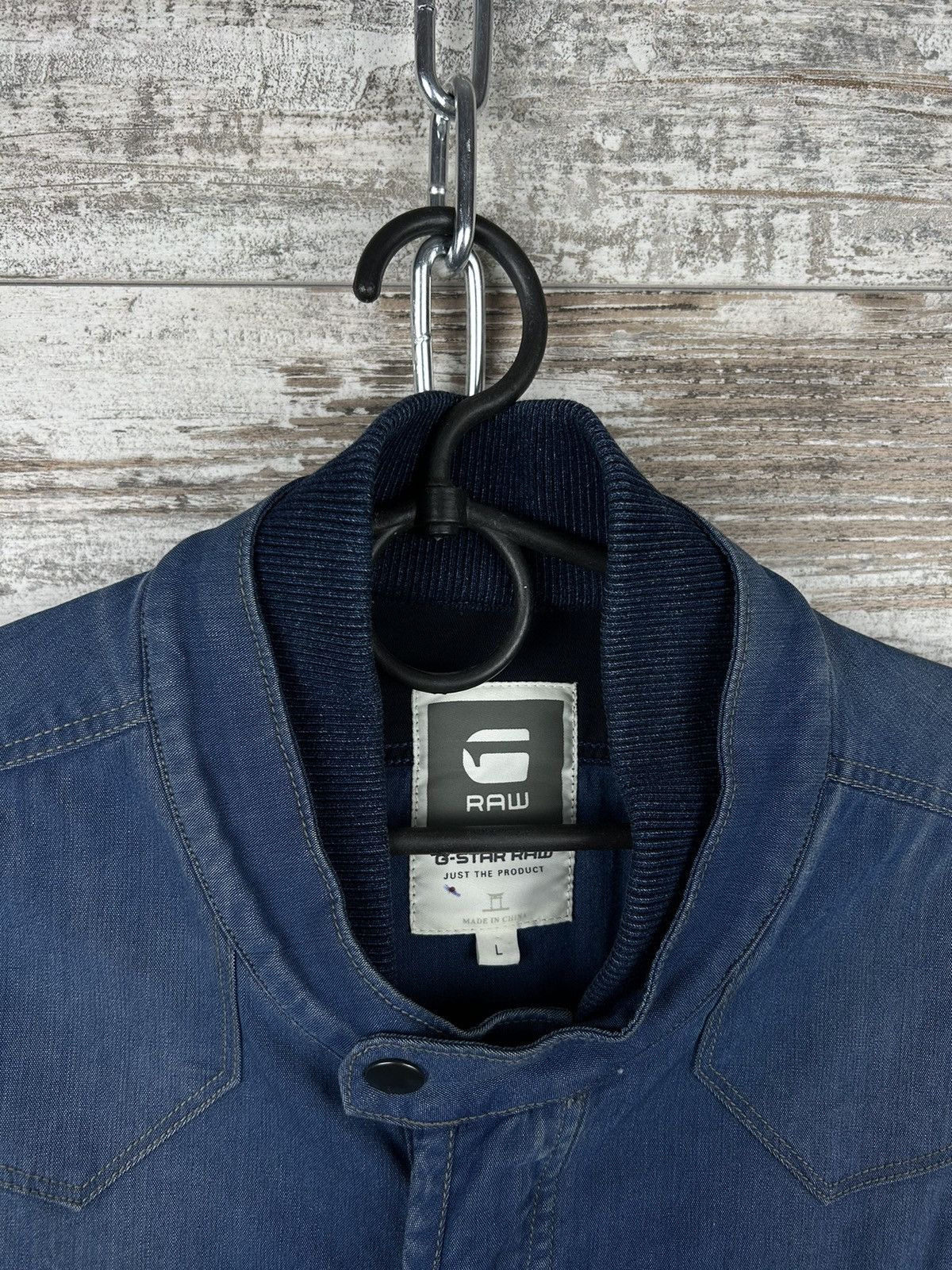 G-Star × Vintage Mens G Star Raw Denim Jacket overshot streetwear y2k Size US L / EU 52-54 / 3 - 4 Thumbnail