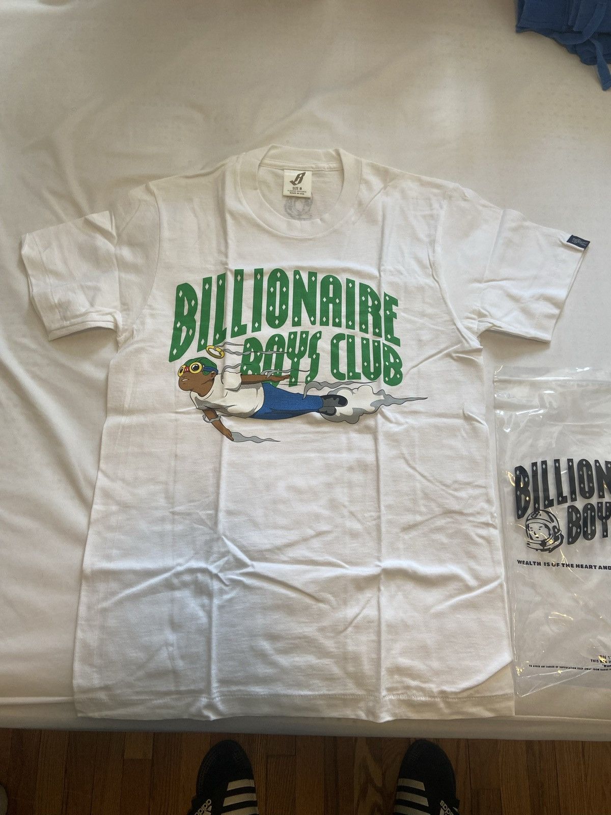 image of Billionaire Boys Club x Hebru Brantley Flyboy Ss Tee in White, Men's (Size Medium)