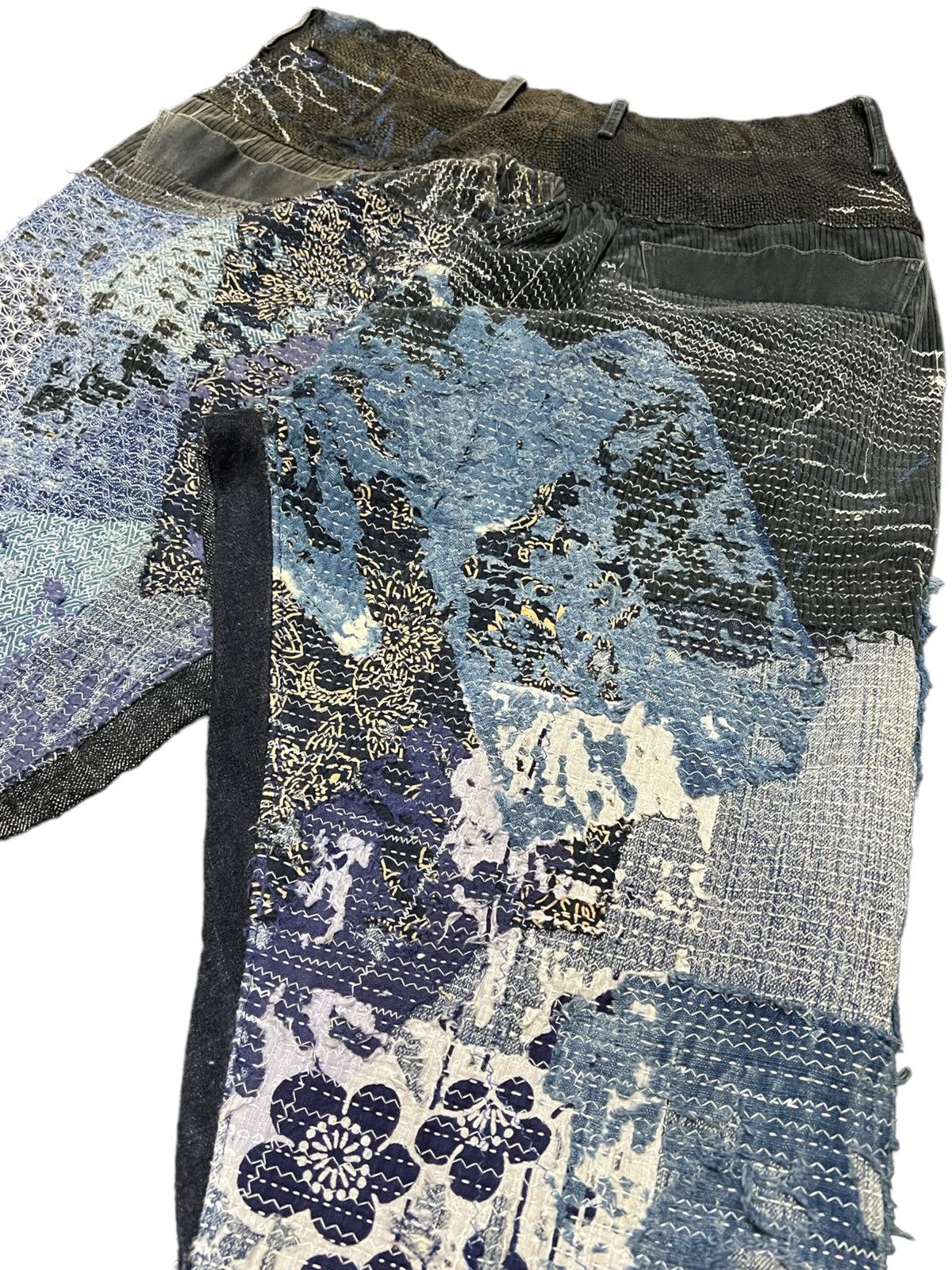 Kapital × Kapital Kountry 🔥Kapital Boro Indigo Redux Sarouel Distressed Denim Jeans Size US 31 - 21 Thumbnail