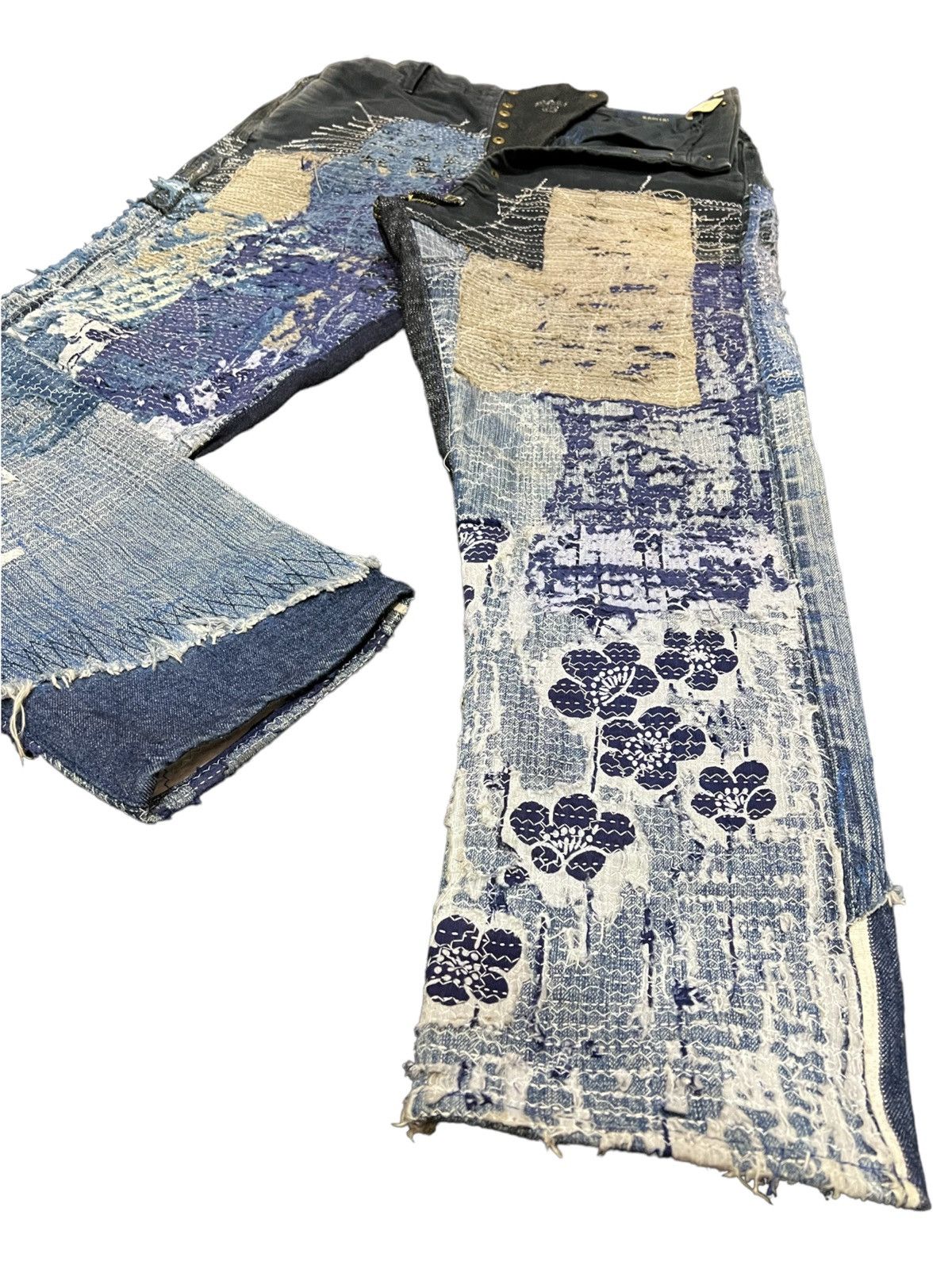 Kapital × Kapital Kountry 🔥Kapital Boro Indigo Redux Sarouel Distressed Denim Jeans Size US 31 - 7 Thumbnail