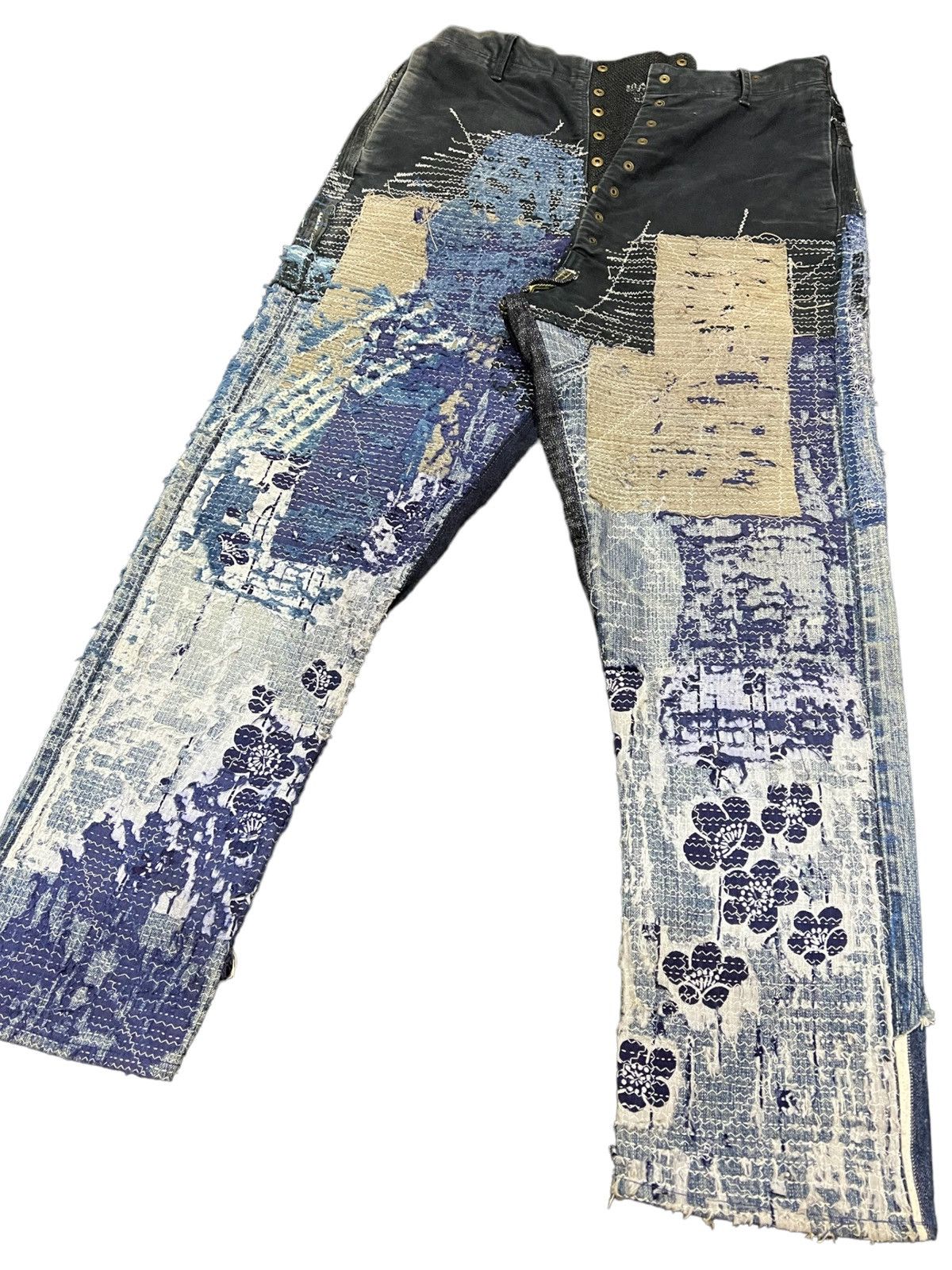 Kapital × Kapital Kountry 🔥Kapital Boro Indigo Redux Sarouel Distressed Denim Jeans Size US 31 - 4 Thumbnail