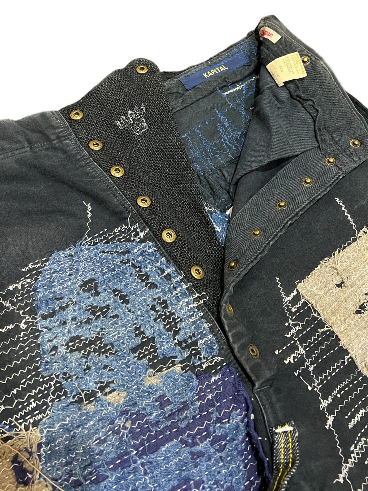 Kapital × Kapital Kountry 🔥Kapital Boro Indigo Redux Sarouel Distressed Denim Jeans Size US 31 - 11 Thumbnail