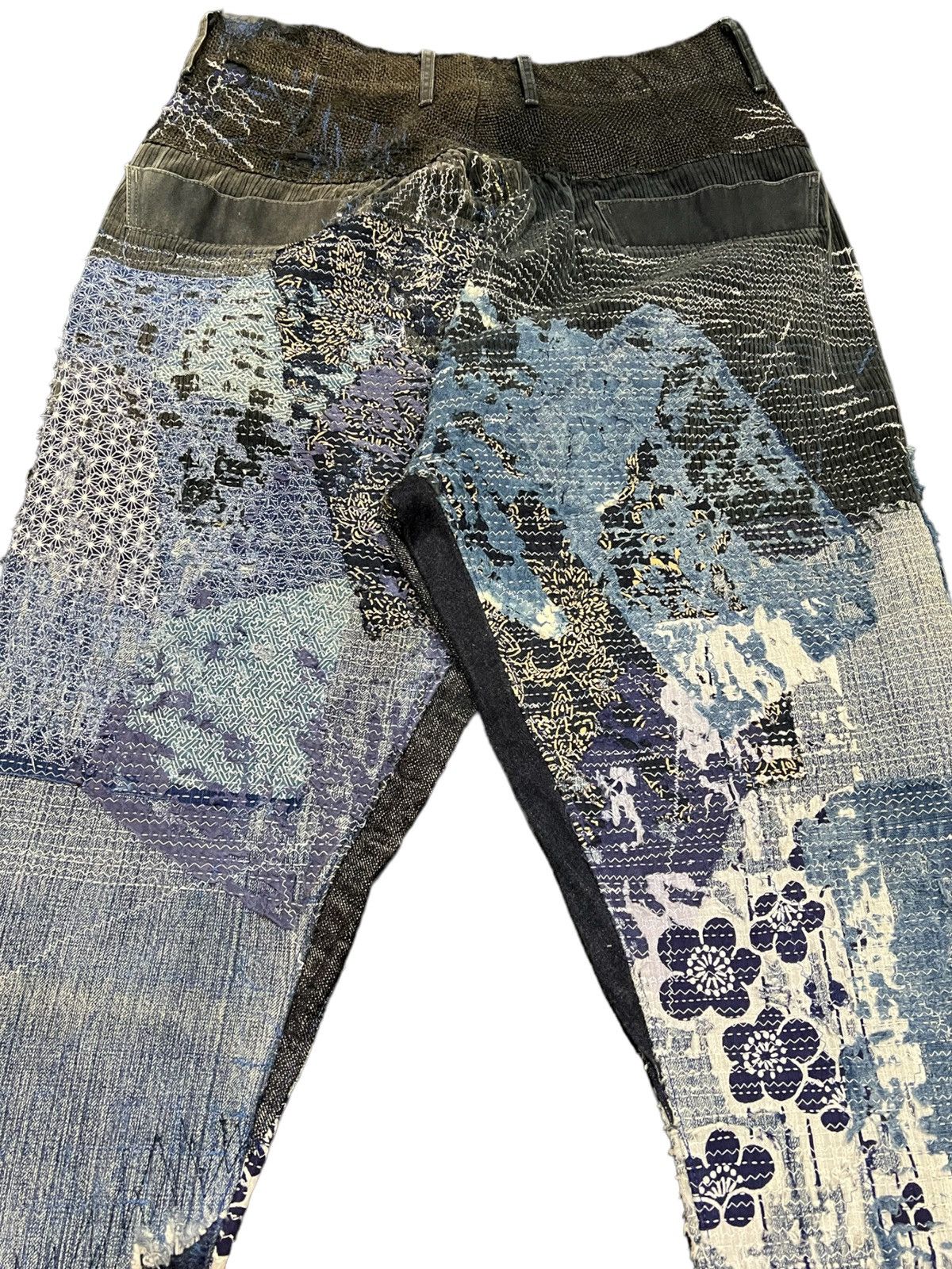Kapital × Kapital Kountry 🔥Kapital Boro Indigo Redux Sarouel Distressed Denim Jeans Size US 31 - 19 Thumbnail