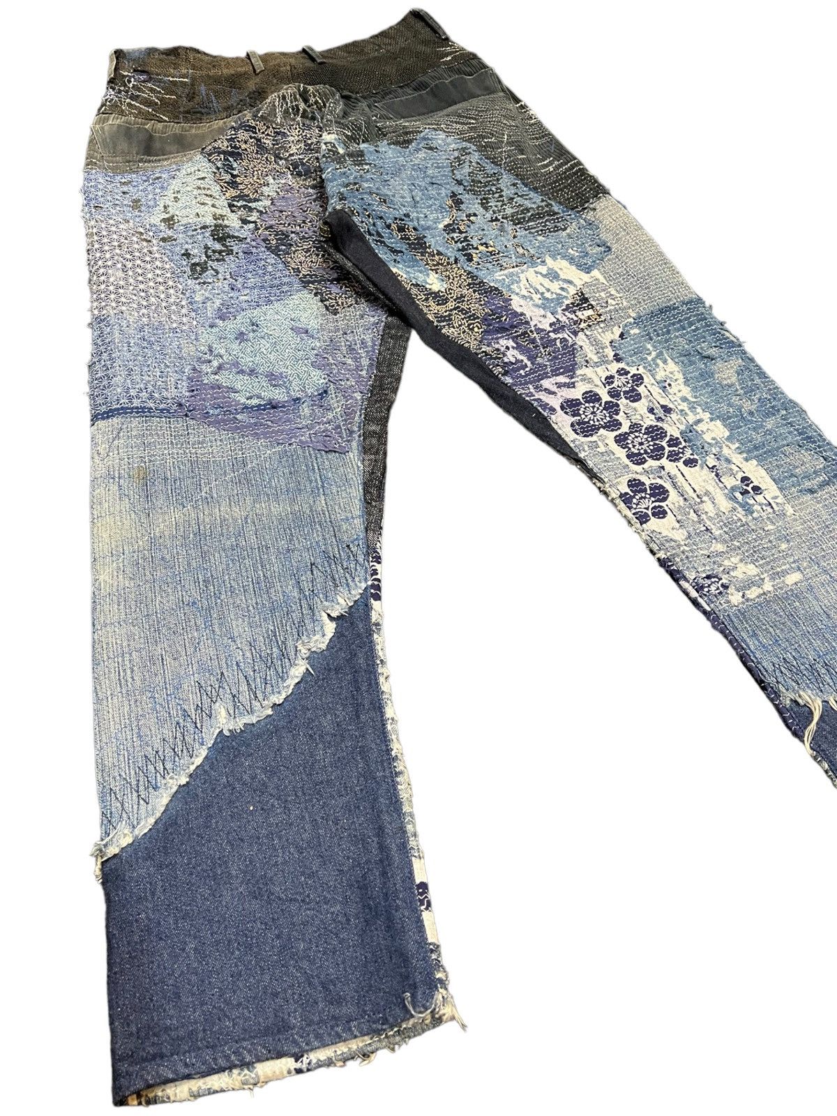 Kapital × Kapital Kountry 🔥Kapital Boro Indigo Redux Sarouel Distressed Denim Jeans Size US 31 - 22 Thumbnail