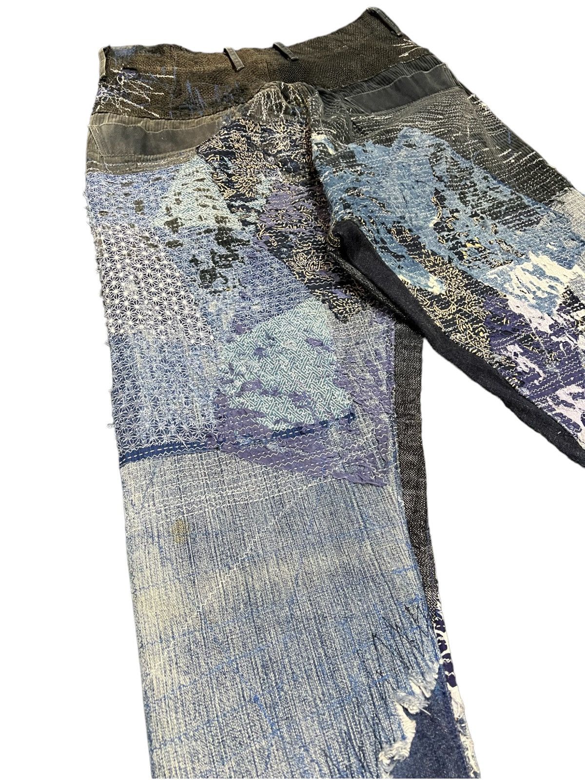 Kapital × Kapital Kountry 🔥Kapital Boro Indigo Redux Sarouel Distressed Denim Jeans Size US 31 - 23 Thumbnail