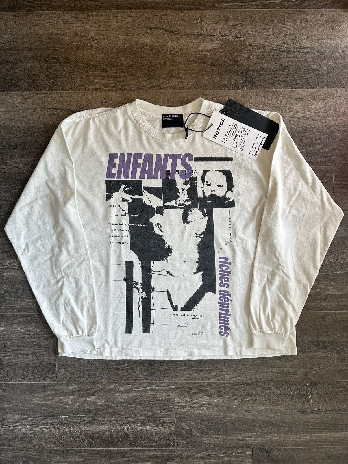 image of Enfants Riches Deprimes Enfants Riches Déprimés Volume Iv Long Sleeve Shirt in White (Size Large)