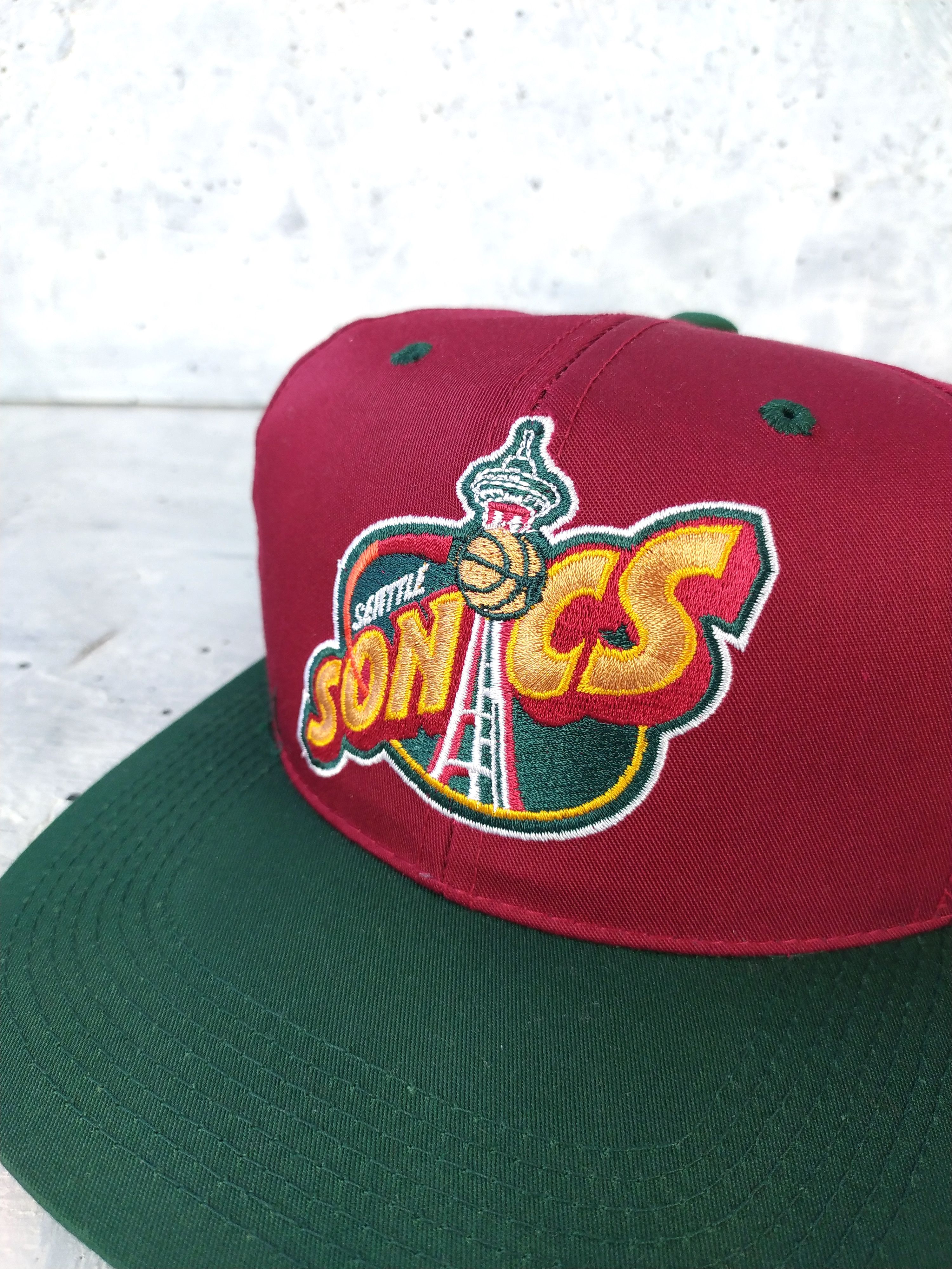 NBA Seattle SuperSonics - vintage 90s NBA snapback hat Size ONE SIZE - 3 Thumbnail