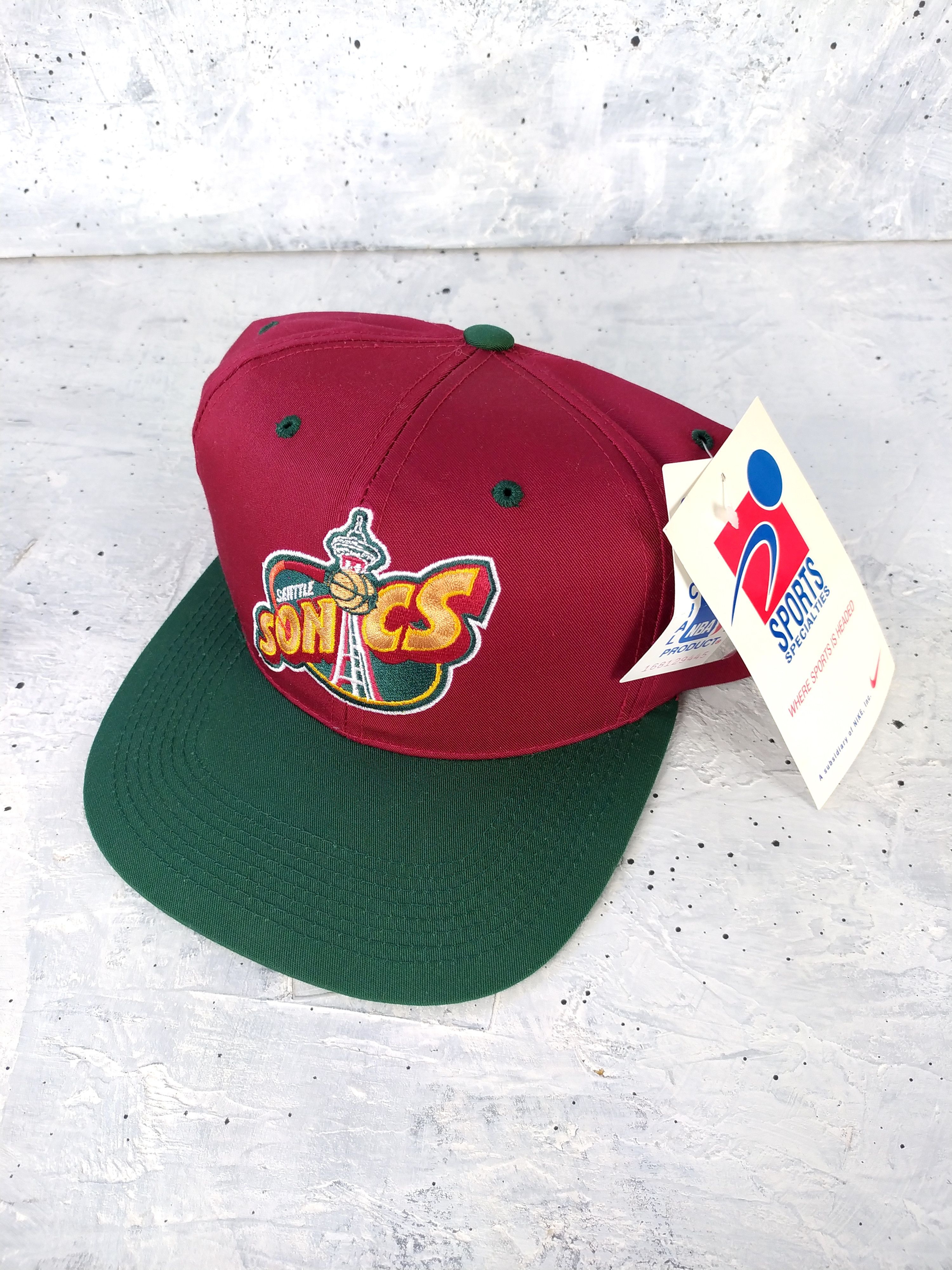 NBA Seattle SuperSonics - vintage 90s NBA snapback hat Size ONE SIZE - 2 Thumbnail