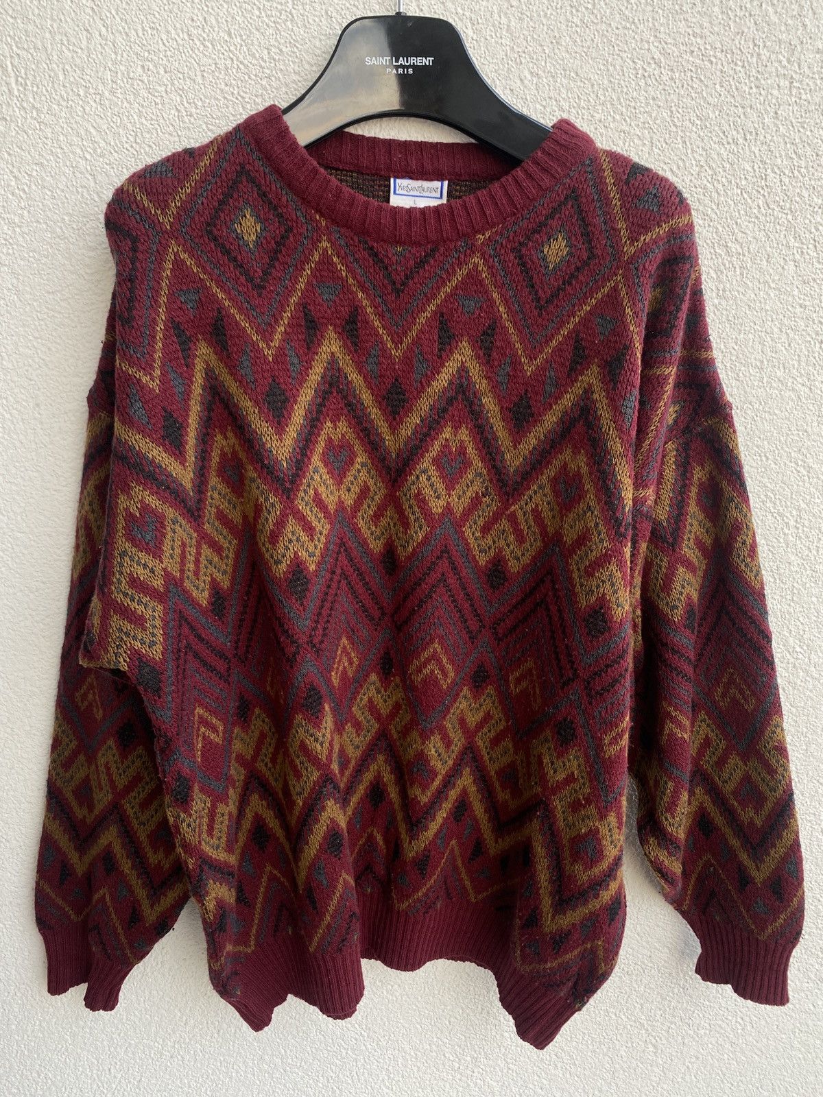 Yves Saint Laurent 90’s YSL Sweater Wool Size US L / EU 52-54 / 3 - 1 Thumbnail