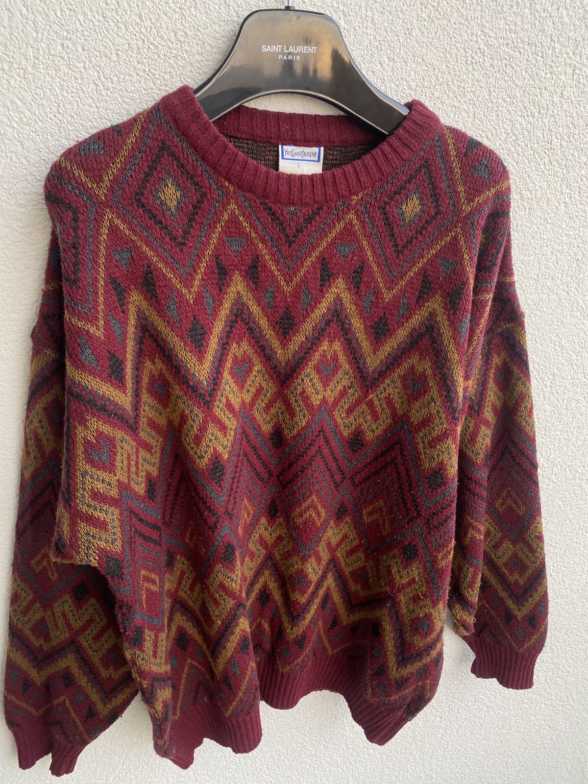 Yves Saint Laurent 90’s YSL Sweater Wool Size US L / EU 52-54 / 3 - 11 Thumbnail