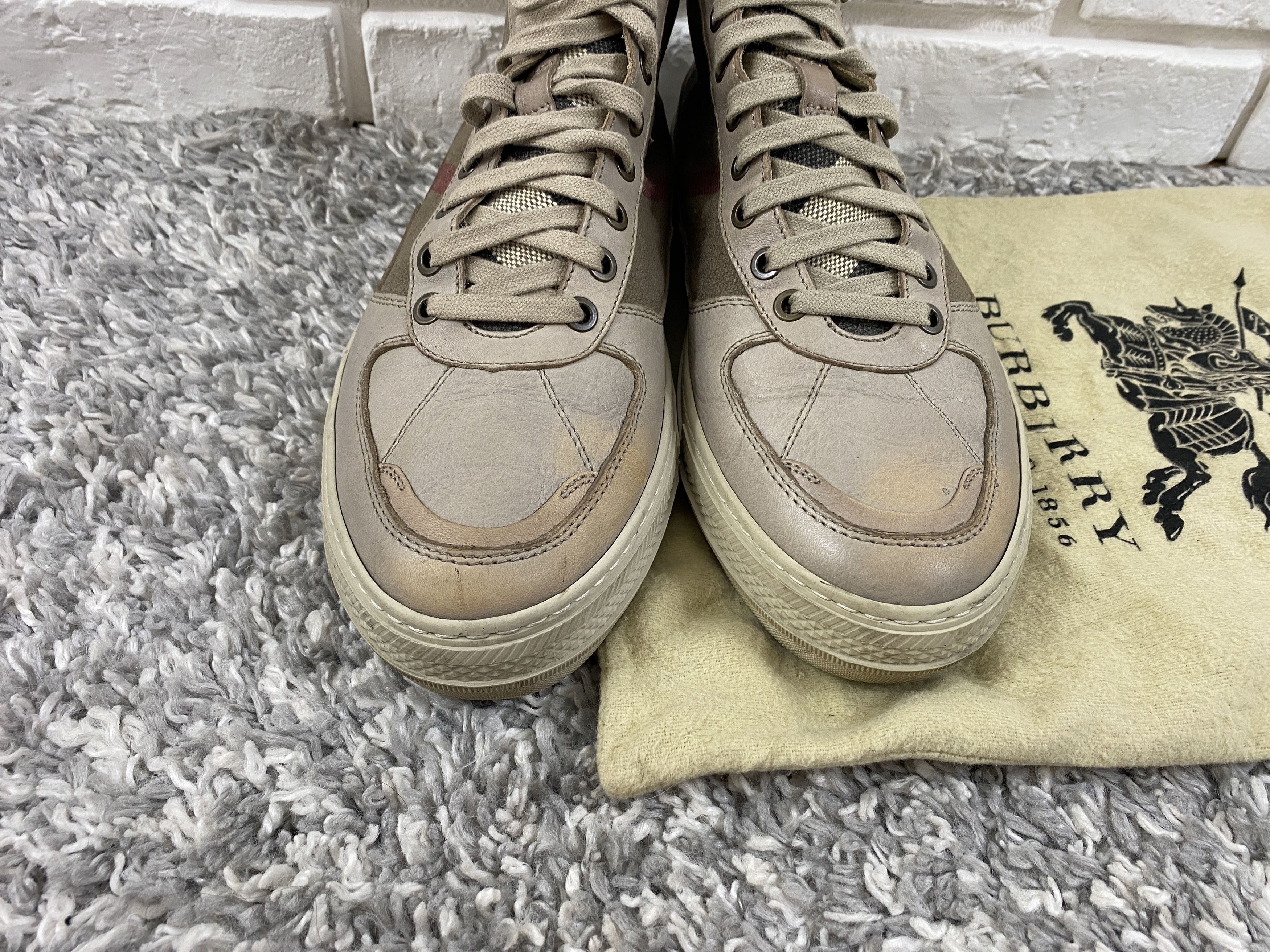 Burberry Burberry Nova Check High Top Sneakers Size 43 US 10 Size US 10 / EU 43 - 6 Thumbnail