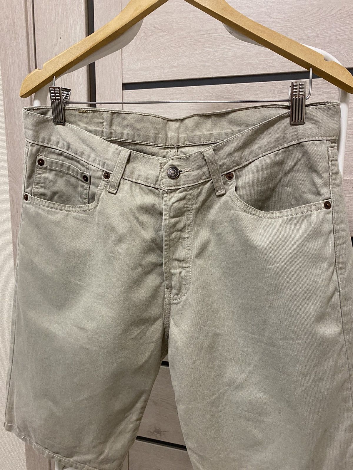 Levi's × Vintage Levi’s 582 Vintage Beige Cotton Men’s Shorts Size US 32 / EU 48 - 3 Thumbnail
