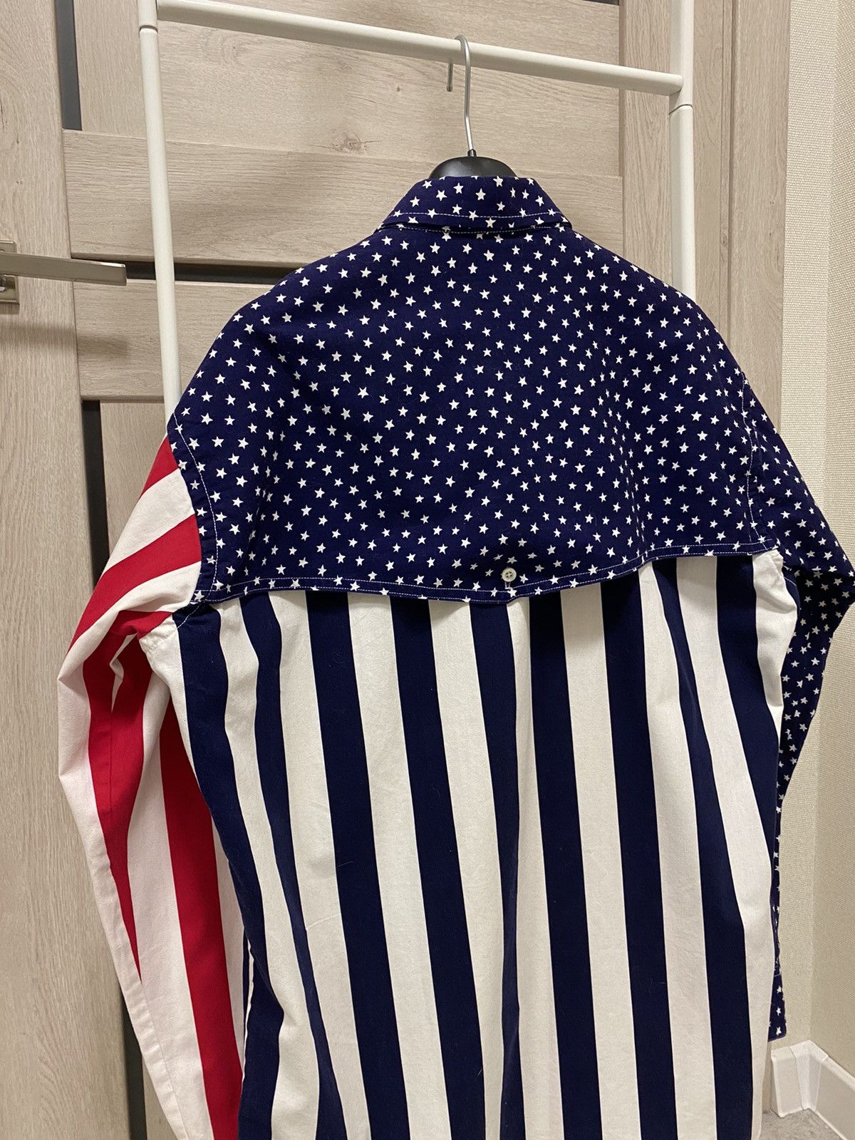 Ruddock Shirts × Vintage Ruddock Bros American Flag Print Made in USA Cotton Shirt Size US L / EU 52-54 / 3 - 9 Thumbnail