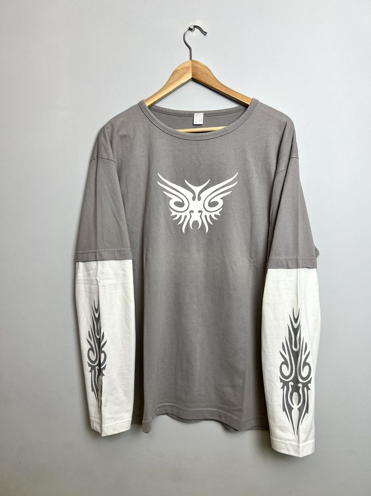 Tribal Streetwear Vintage Y2k 00s Tribal Rave Black Rock Metal Longsleeve Size US L / EU 52-54 / 3 - 1 Thumbnail