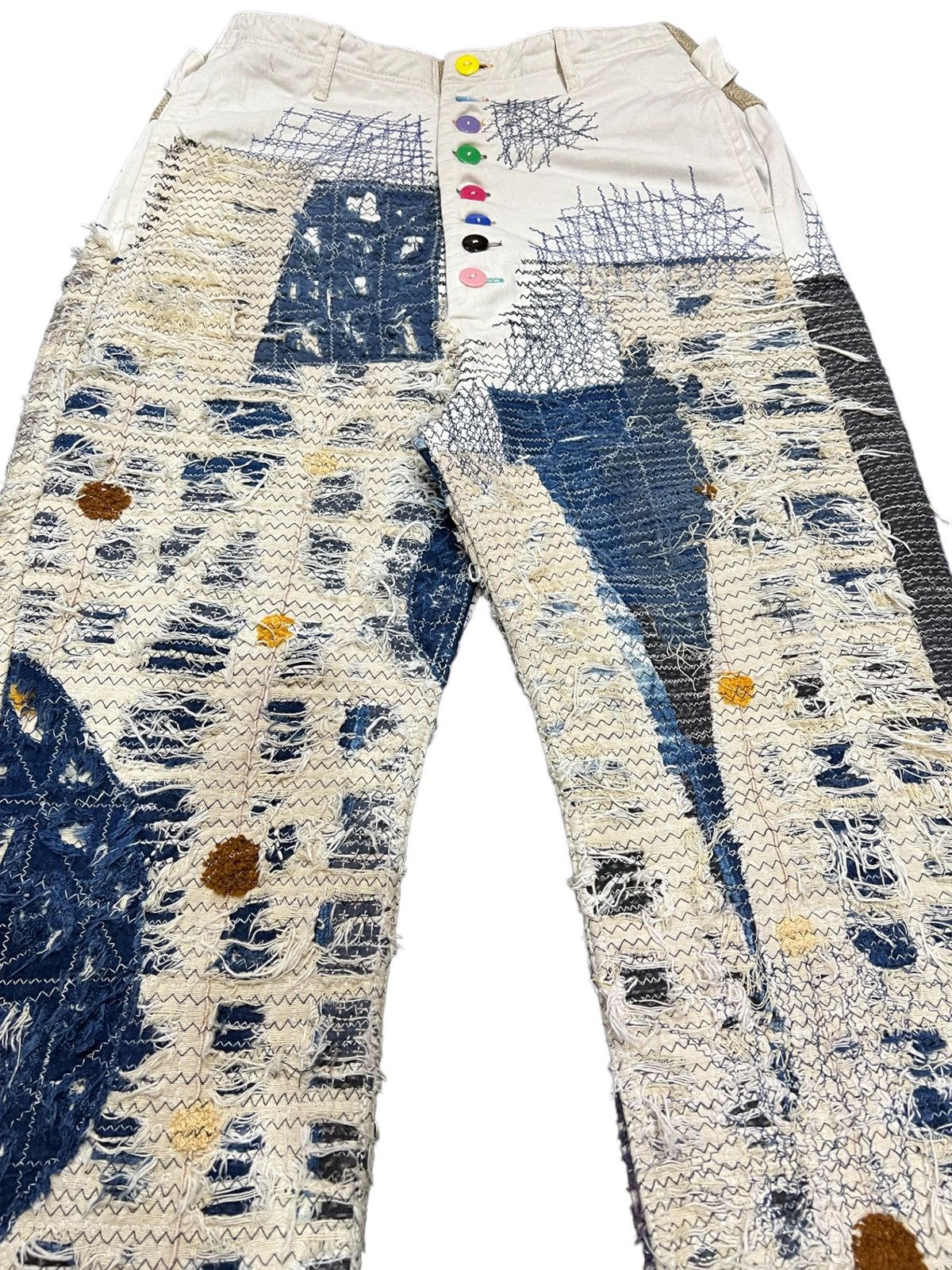 Kapital × Kapital Kountry 🔥Kapital Selvedge Smiley Remake Hippie Insane Denim Stars Size US 28 / EU 44 - 6 Thumbnail
