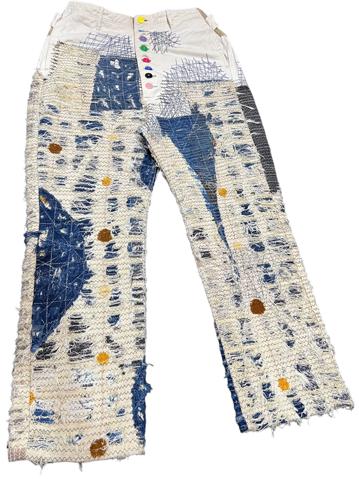 Kapital × Kapital Kountry 🔥Kapital Selvedge Smiley Remake Hippie Insane Denim Stars Size US 28 / EU 44 - 3 Thumbnail