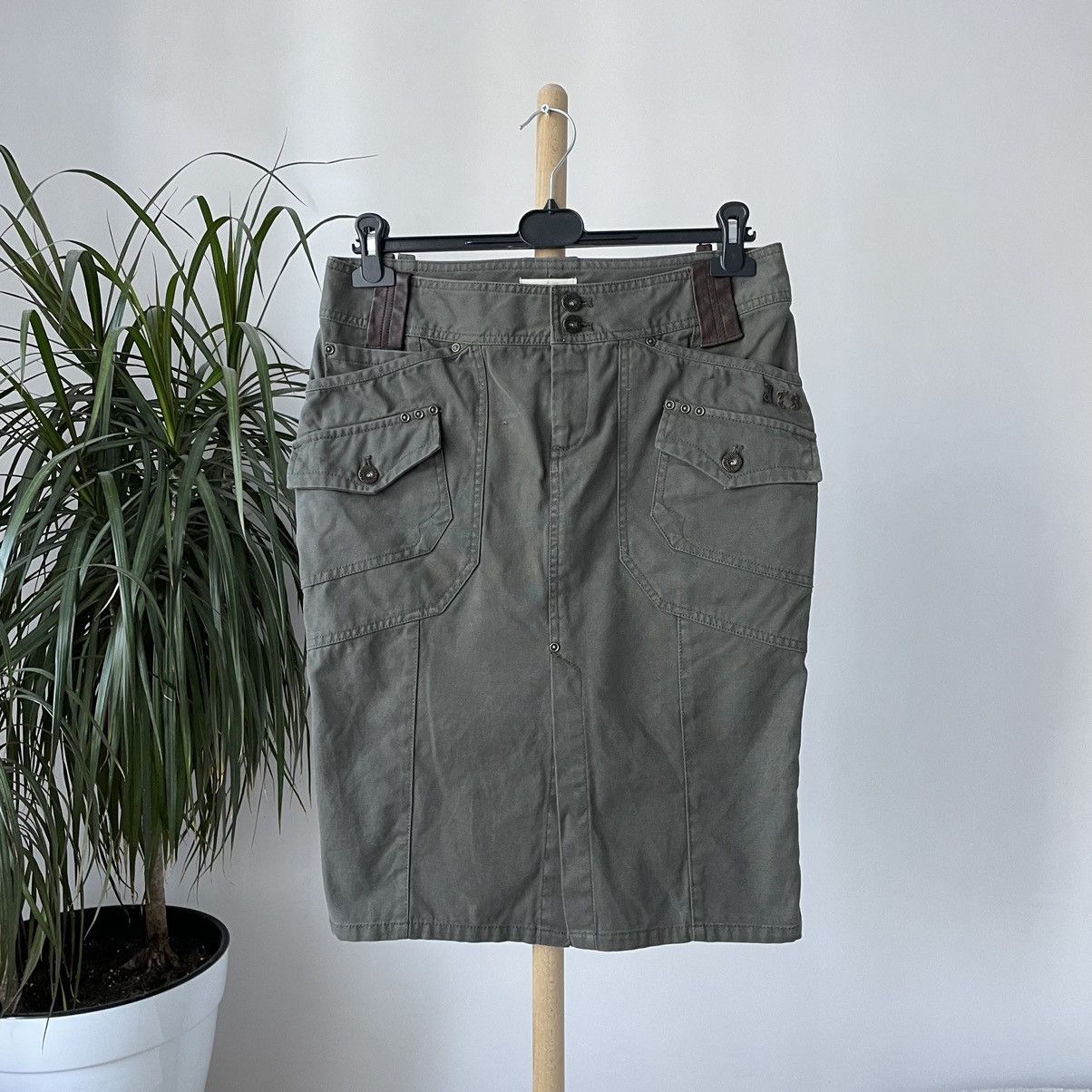image of Diesel Cargo Skirt in Khaki, Women's (Size 26)
