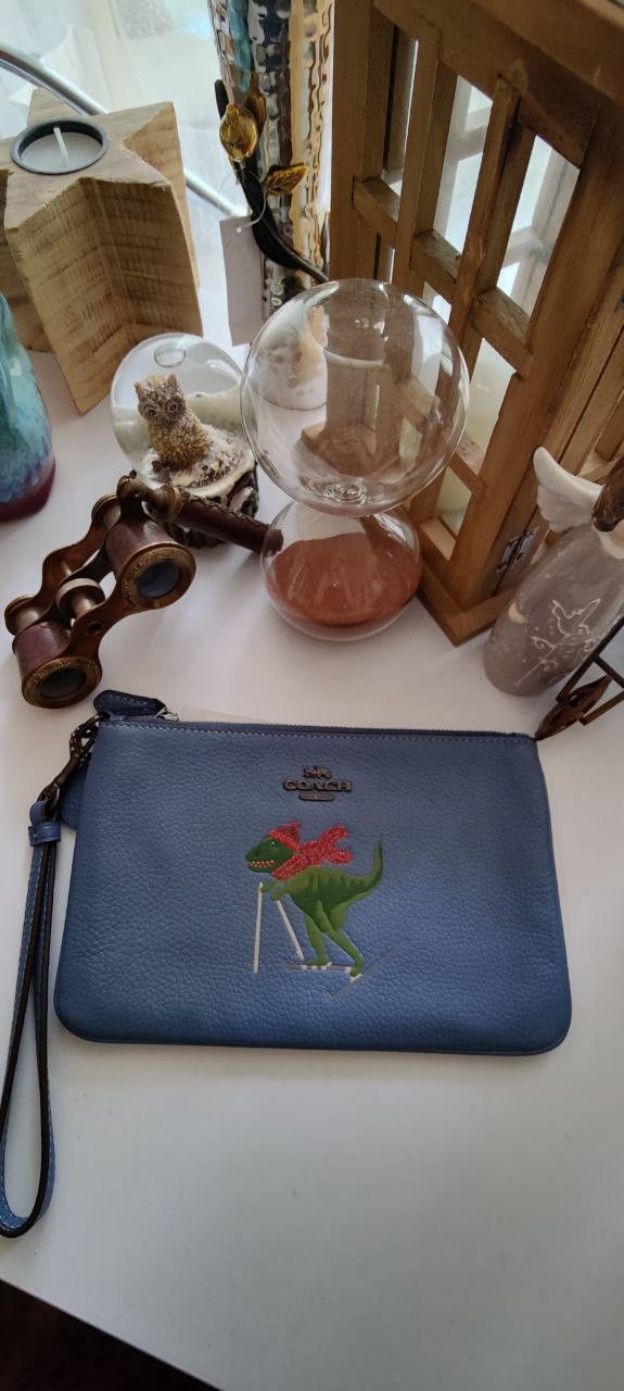 NWT Coach Rexy Dinosaur Zip Wallet Wristlet