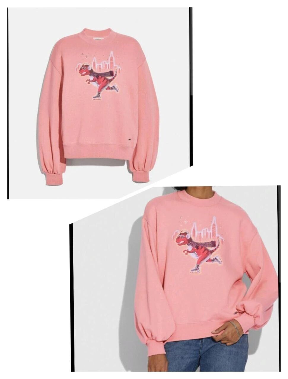 Coach Coach Sweatshirt With Puff Sleeve Rexy City Skyline Size M / US 6-8 / IT 42-44 - 1 Thumbnail