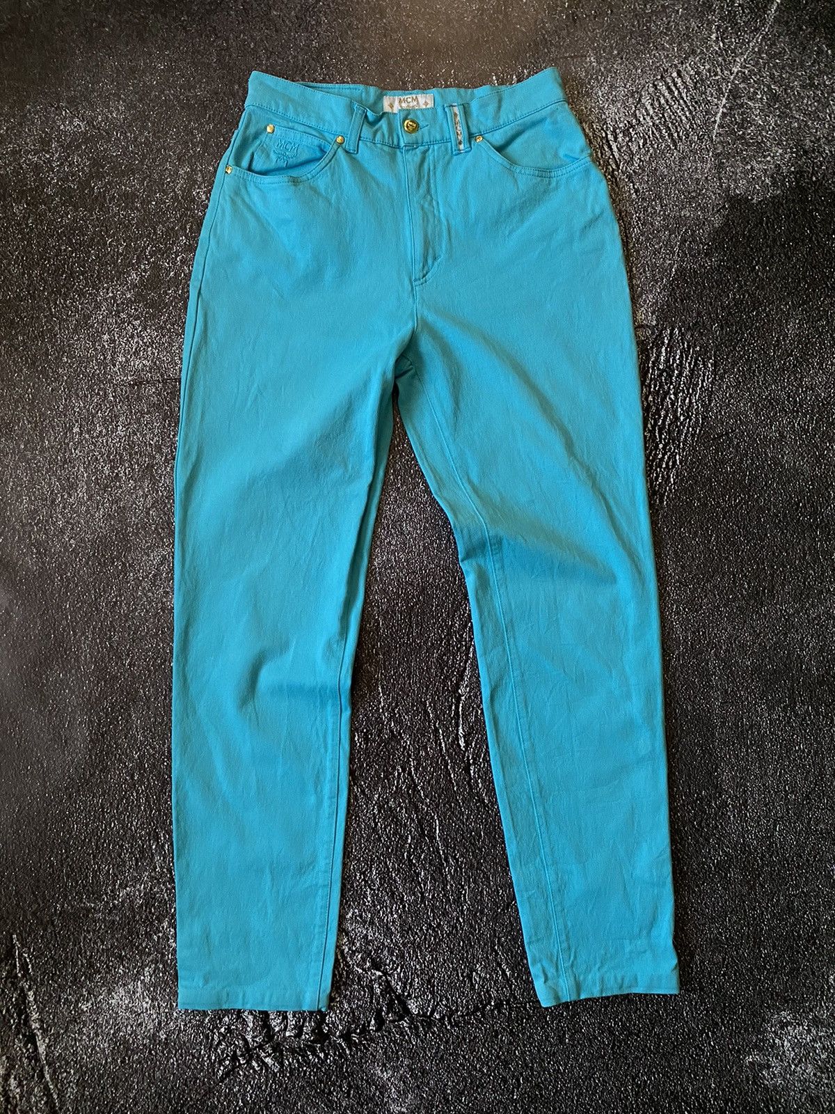 MCM Logo MCM Blue Pants Size 30" / US 8 / IT 44 - 3 Thumbnail