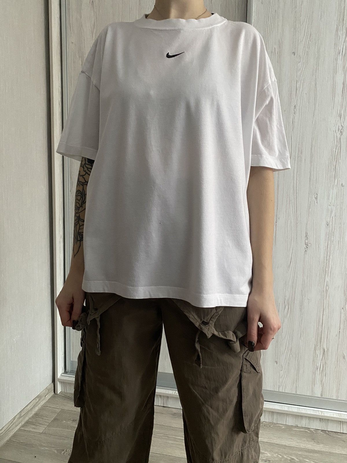Nike Nike Center Swoosh Tee Y2k Boxy Fit Vintage Streetwear Size XL / US 12-14 / IT 48-50 - 3 Thumbnail