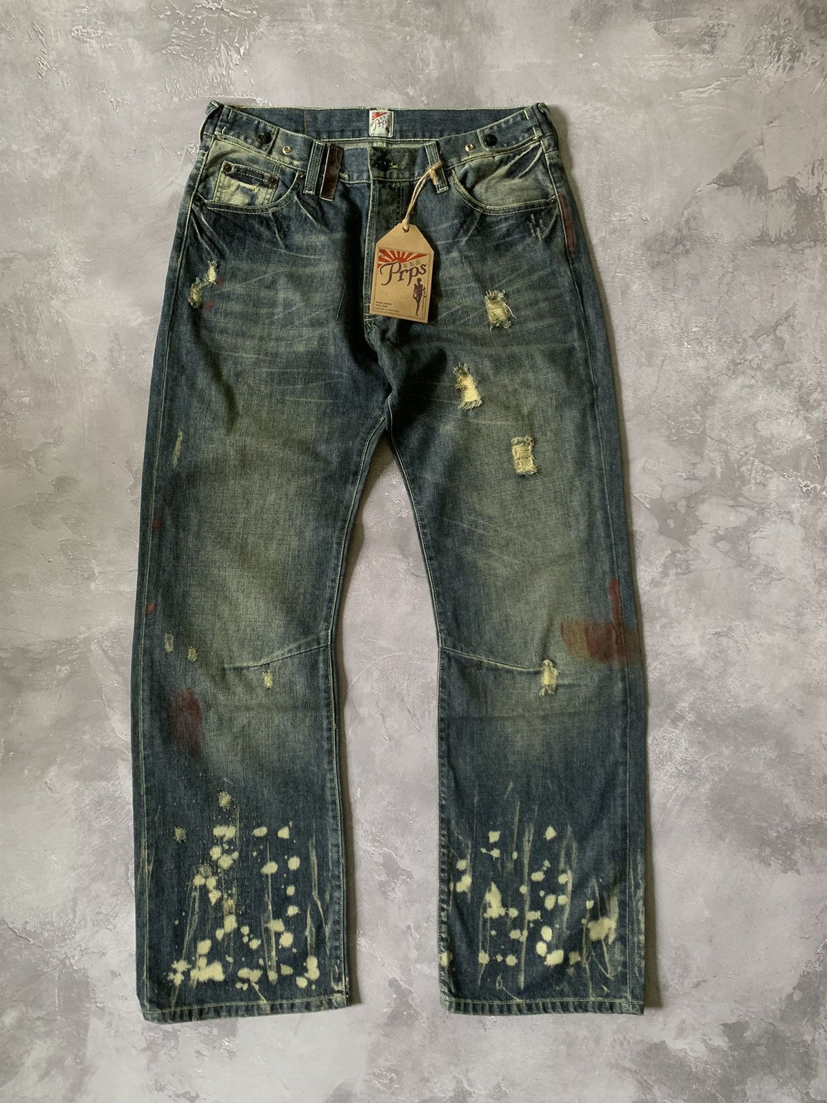 Prps VINTAGE PRPS DISTRESSED COWBOY PUNK RAVE GRUNGE GORPCORE Size US 32 / EU 48 - 1 Thumbnail
