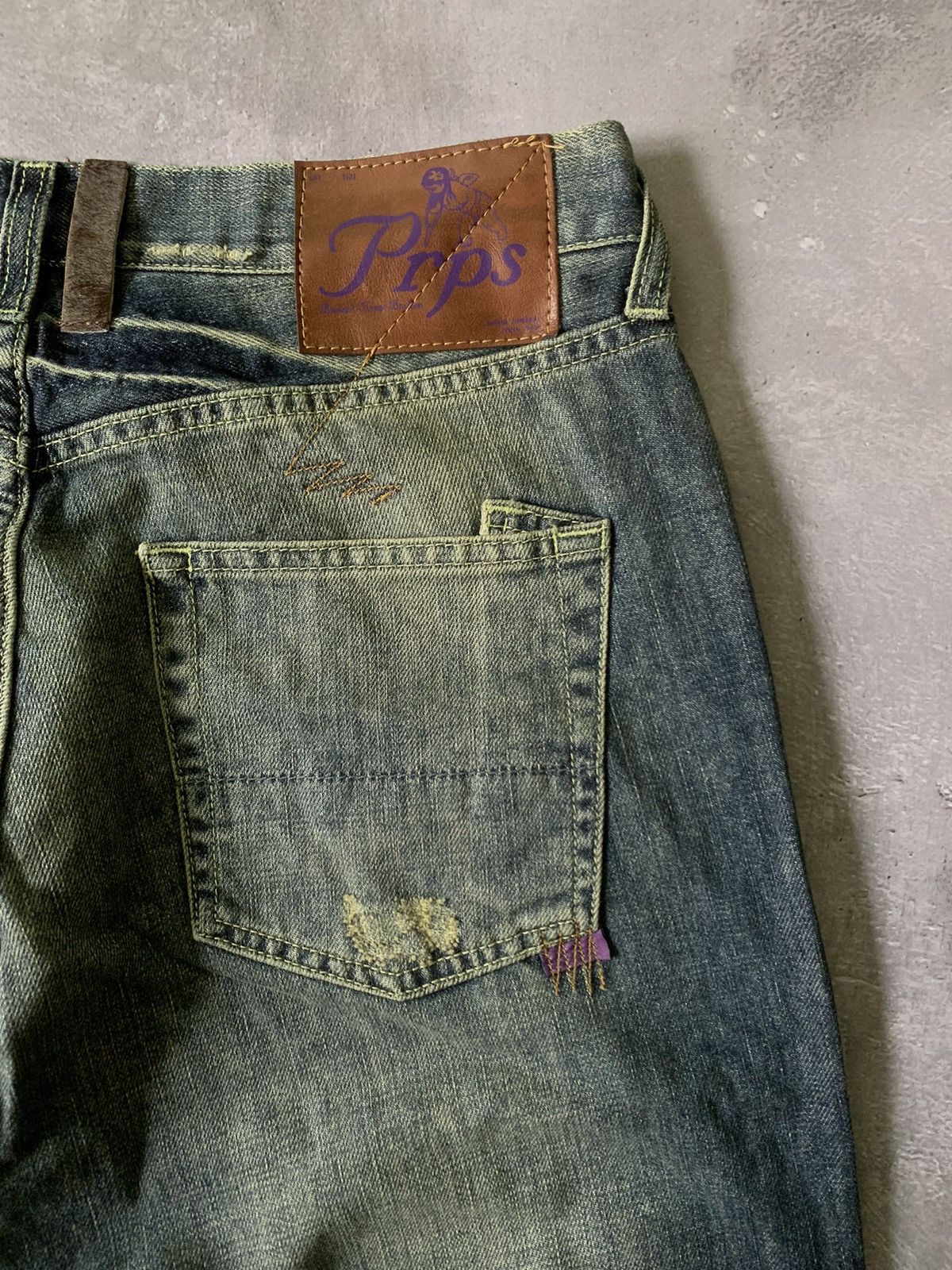 Prps VINTAGE PRPS DISTRESSED COWBOY PUNK RAVE GRUNGE GORPCORE Size US 32 / EU 48 - 3 Thumbnail