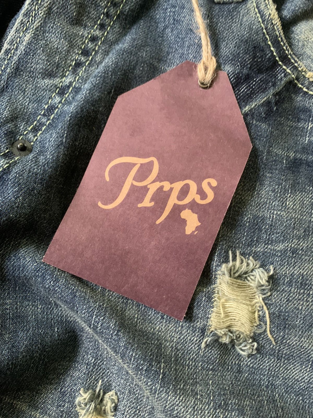 Prps VINTAGE PRPS DISTRESSED COWBOY PUNK RAVE GRUNGE GORPCORE Size US 32 / EU 48 - 5 Thumbnail
