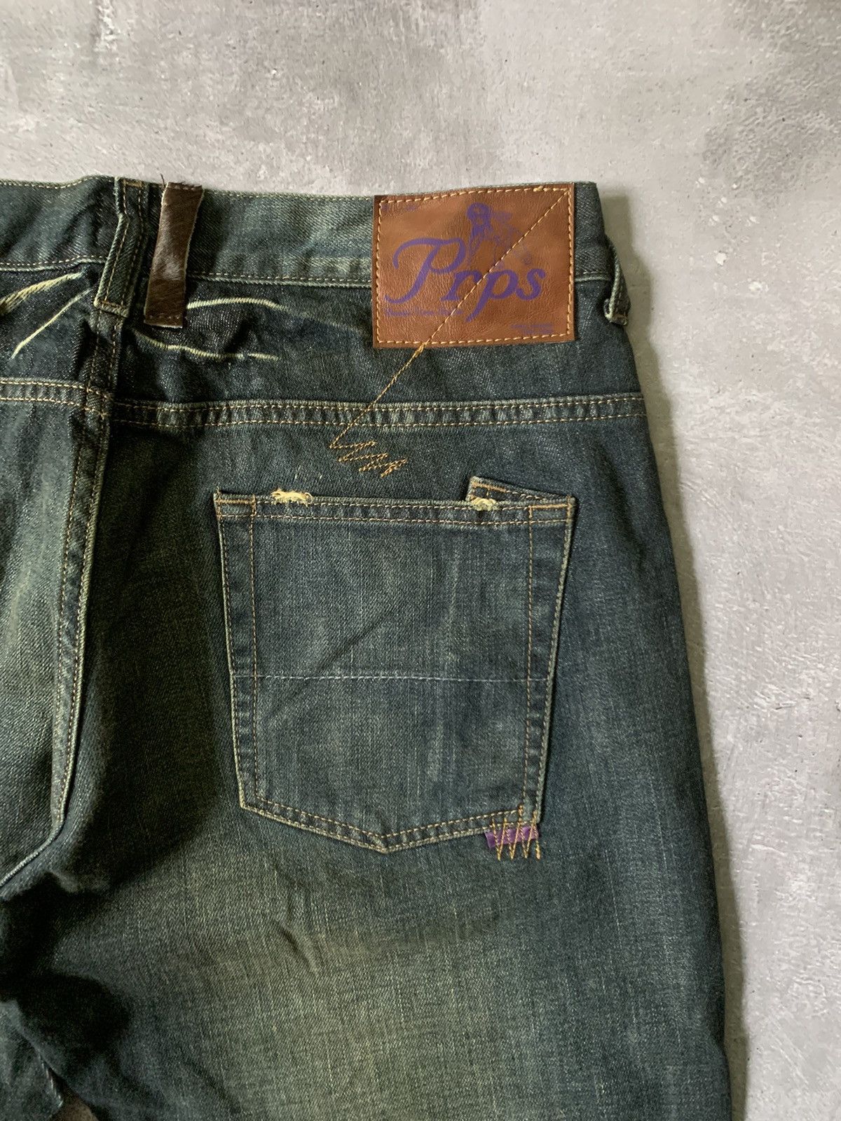 Prps VINTAGE PRPS DISTRESSED COWBOY PUNK RAVE GRUNGE GORPCORE Size US 33 - 3 Thumbnail