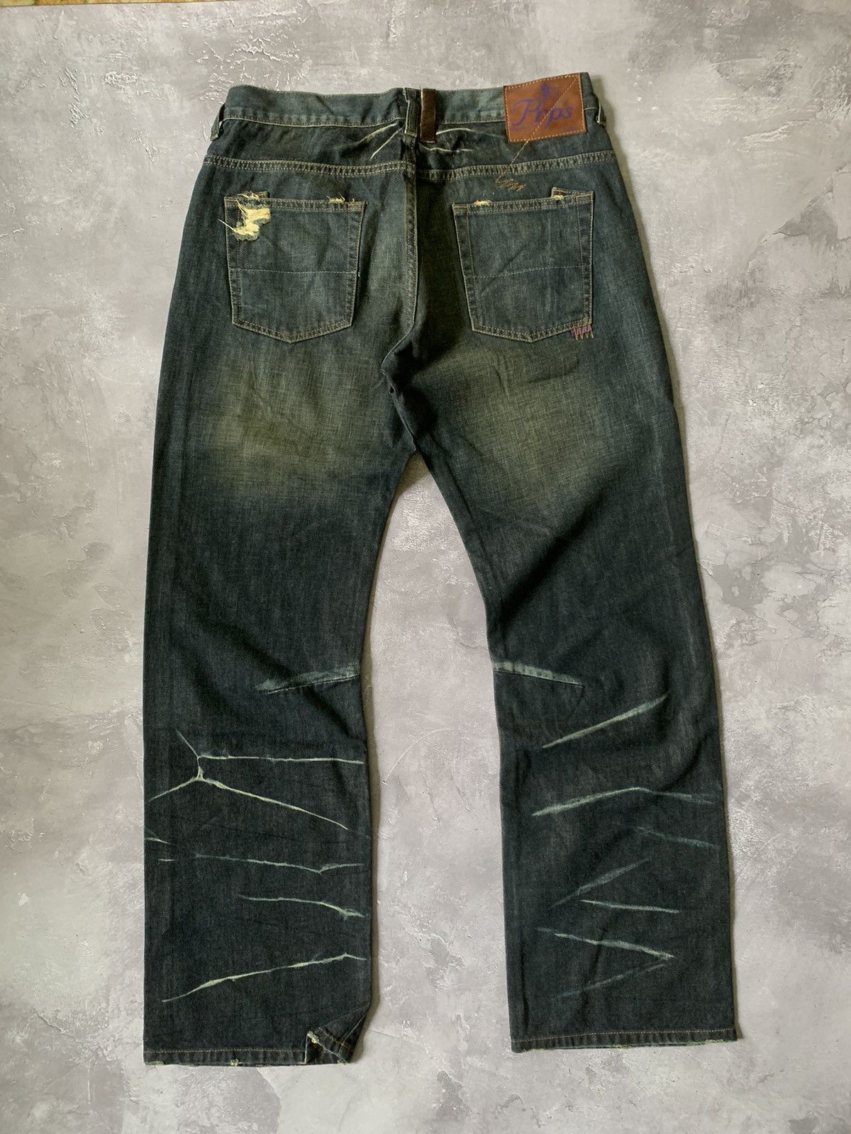 Prps VINTAGE PRPS DISTRESSED COWBOY PUNK RAVE GRUNGE GORPCORE Size US 33 - 2 Thumbnail