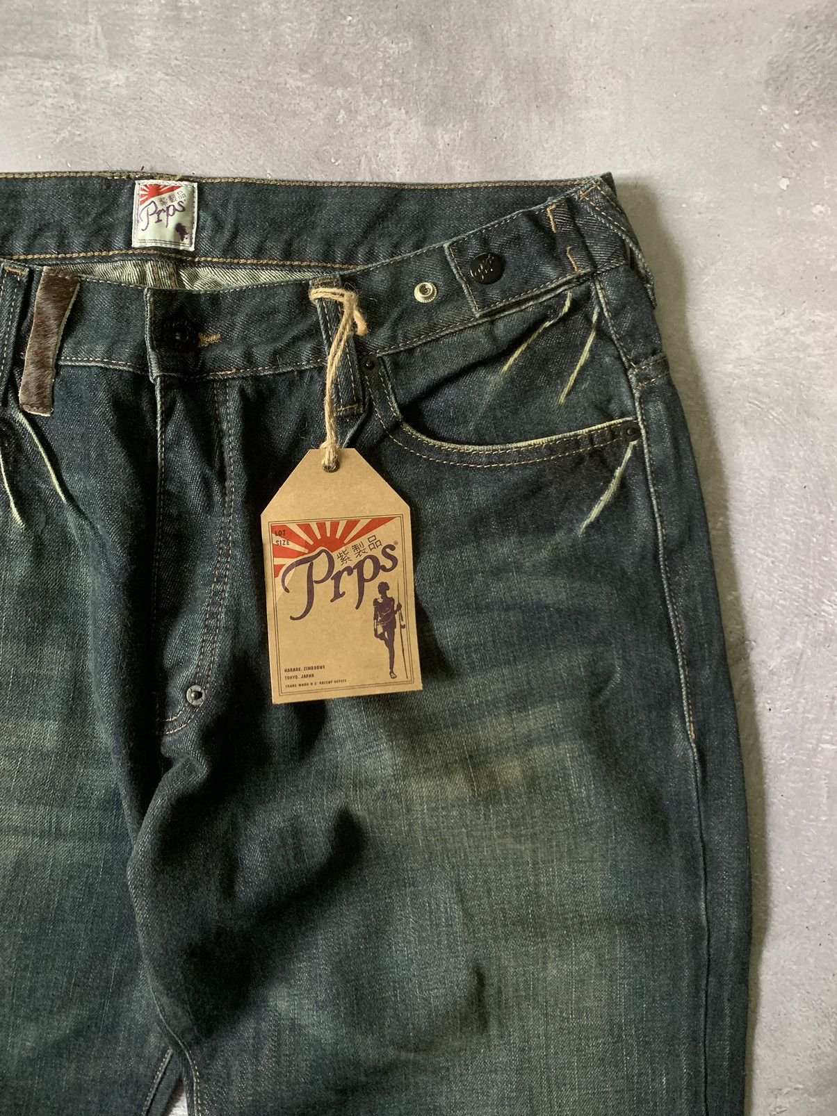 Prps VINTAGE PRPS DISTRESSED COWBOY PUNK RAVE GRUNGE GORPCORE Size US 33 - 4 Thumbnail