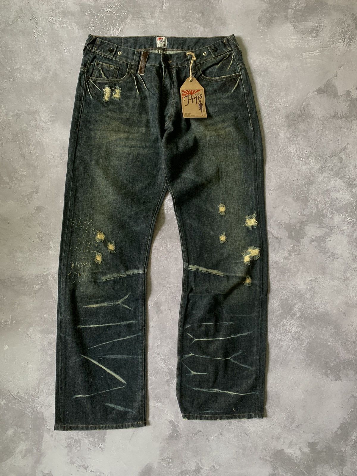 Prps VINTAGE PRPS DISTRESSED COWBOY PUNK RAVE GRUNGE GORPCORE Size US 33 - 1 Thumbnail