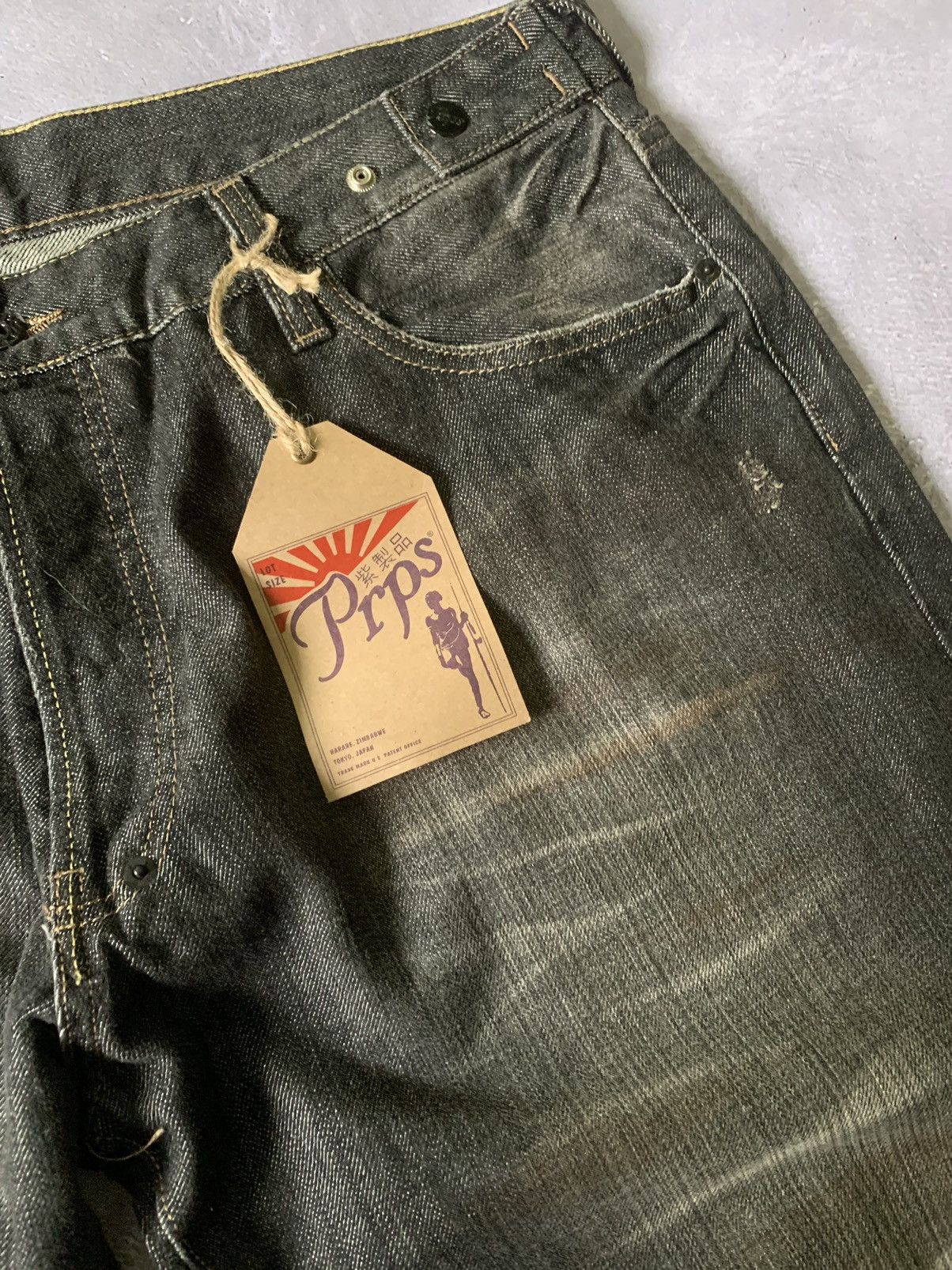 Prps VINTAGE PRPS DISTRESSED COWBOY PUNK RAVE GRUNGE GORPCORE Size US 36 / EU 52 - 7 Thumbnail
