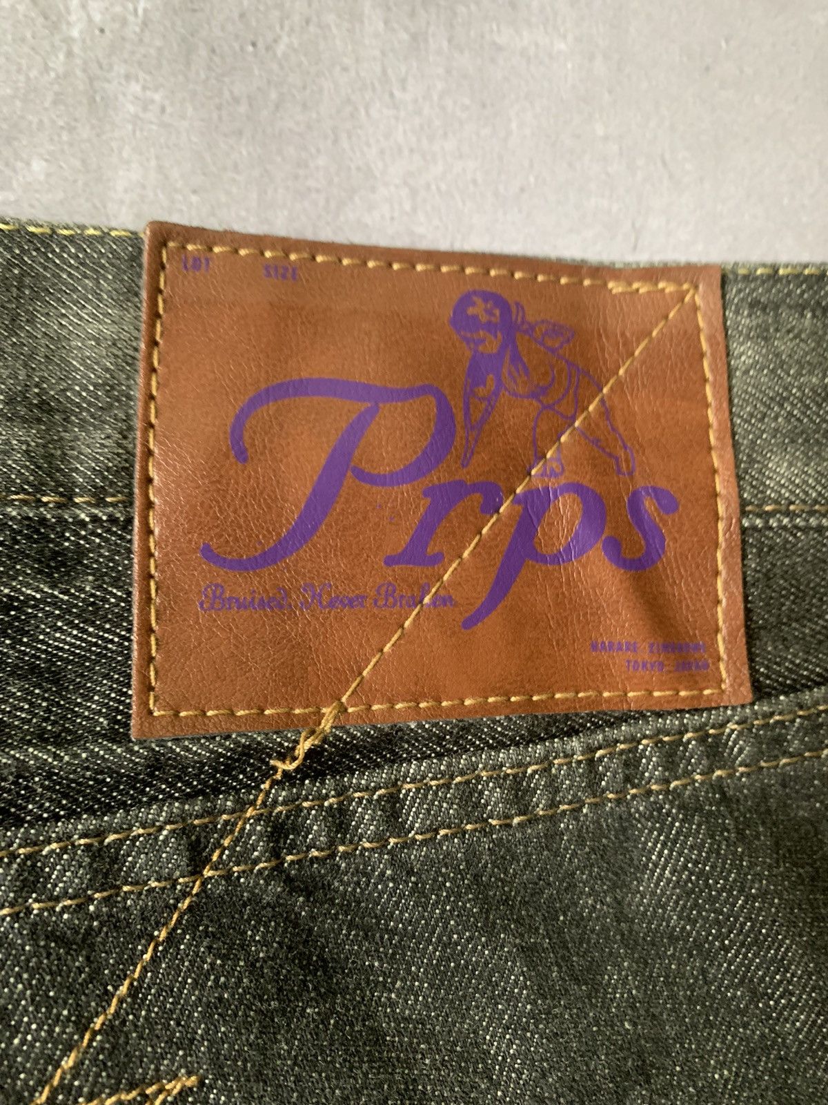 Prps VINTAGE PRPS DISTRESSED COWBOY PUNK RAVE GRUNGE GORPCORE Size US 36 / EU 52 - 6 Thumbnail