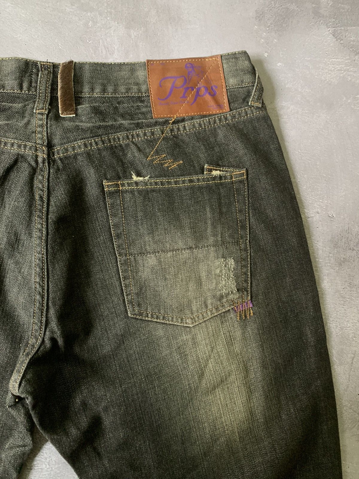 Prps VINTAGE PRPS DISTRESSED COWBOY PUNK RAVE GRUNGE GORPCORE Size US 36 / EU 52 - 5 Thumbnail