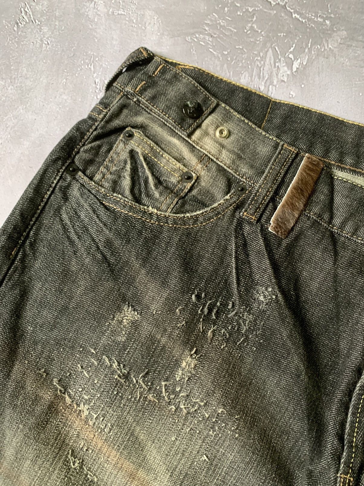 Prps VINTAGE PRPS DISTRESSED COWBOY PUNK RAVE GRUNGE GORPCORE Size US 36 / EU 52 - 3 Thumbnail
