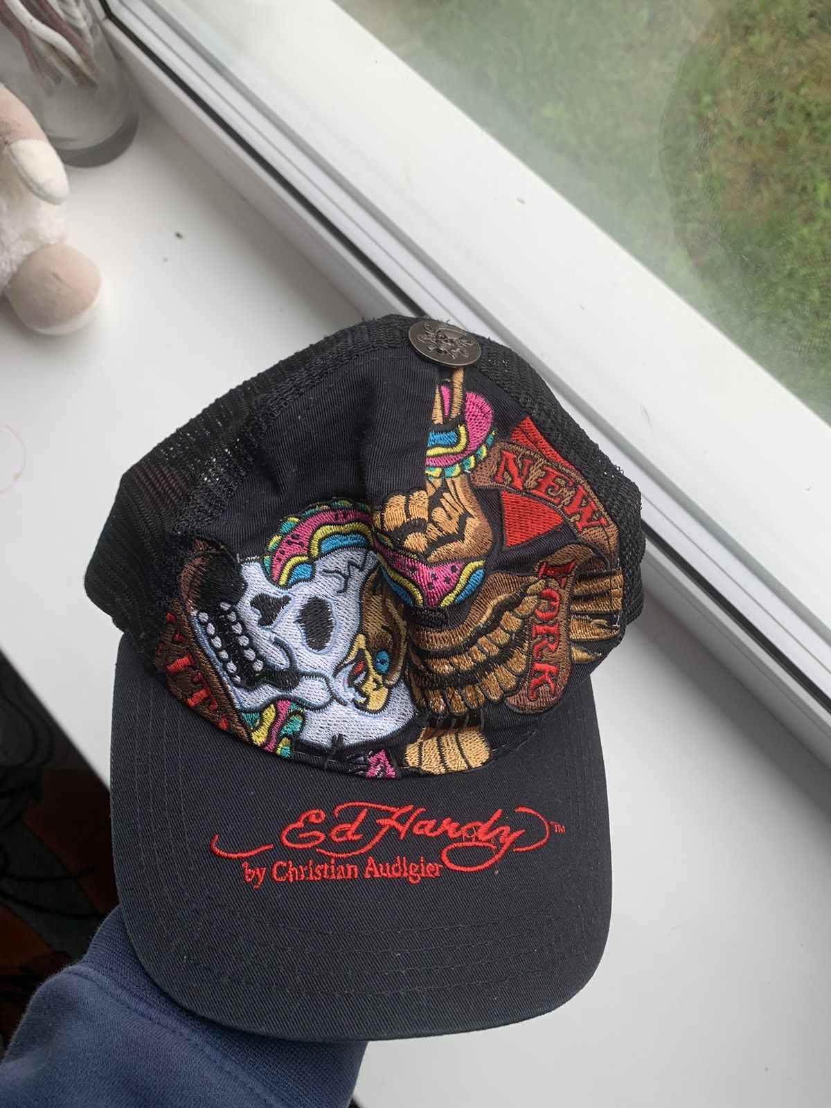 Ed Hardy Vintage Ed Hardy Trucker Hat Rhinestones Size ONE SIZE - 1 Thumbnail