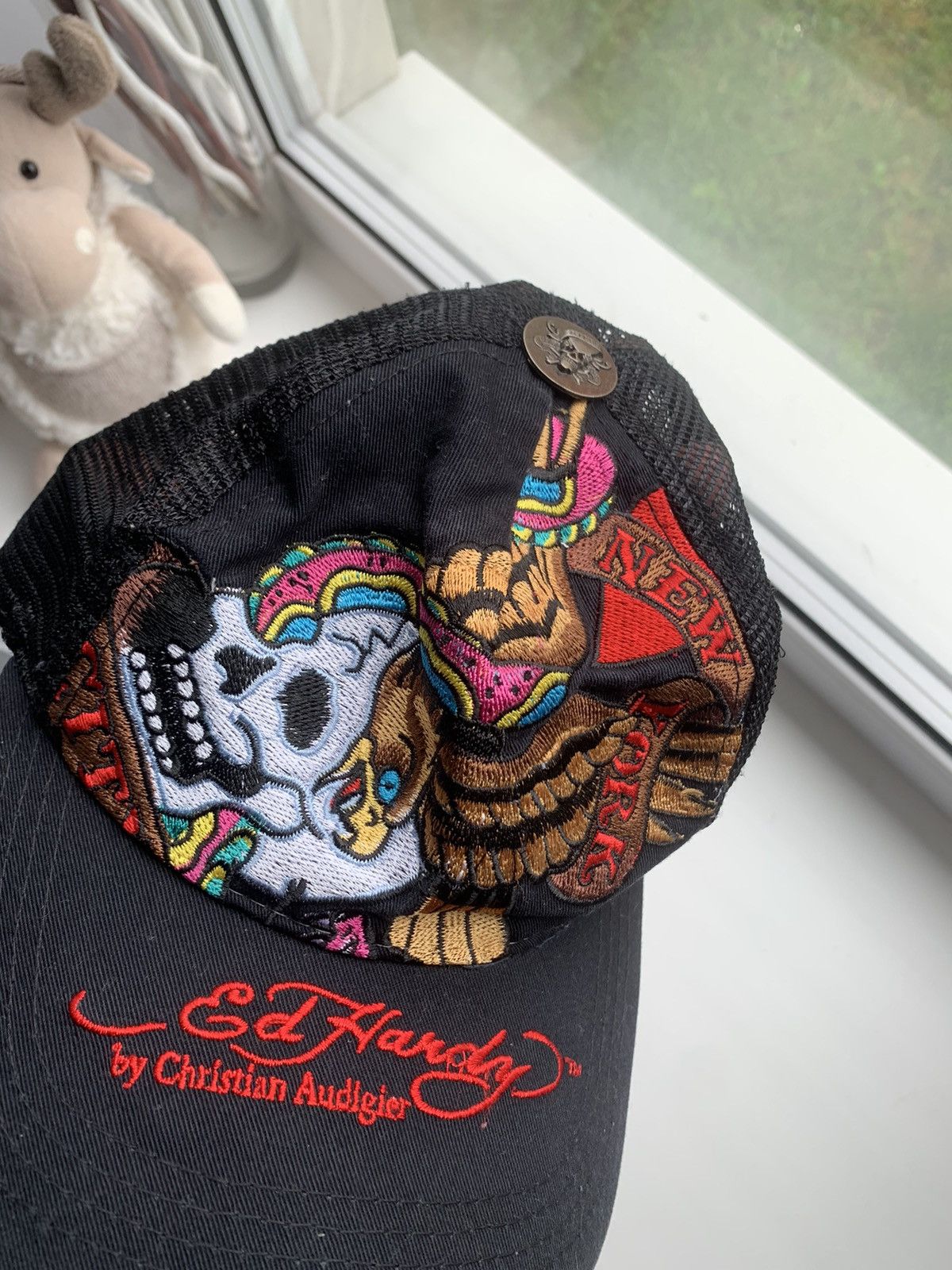 Ed Hardy Vintage Ed Hardy Trucker Hat Rhinestones Size ONE SIZE - 3 Thumbnail