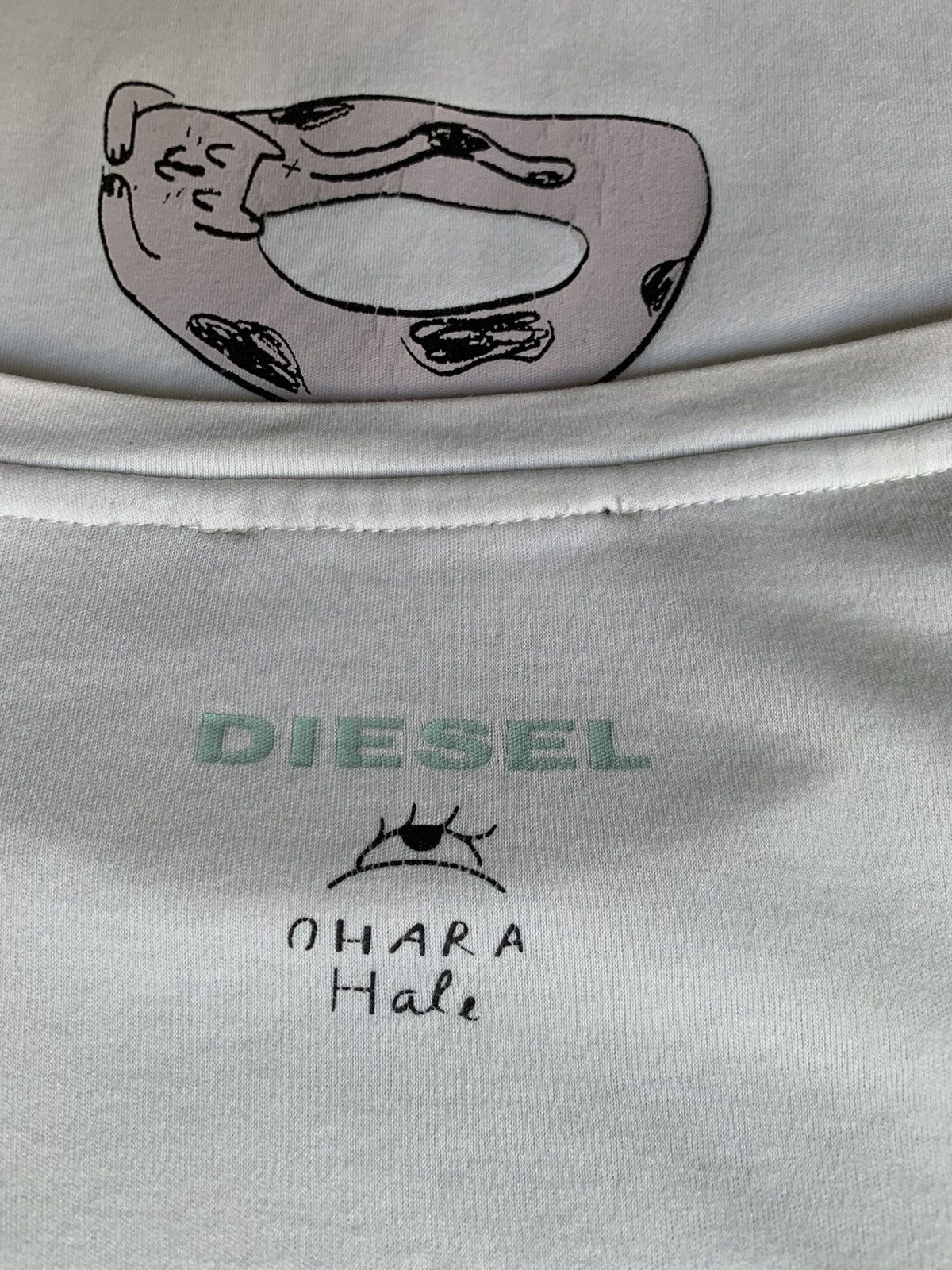 Diesel Diesel x Ohara Hale Big Logo Cat White T-Shirt Size M / US 6-8 / IT 42-44 - 8 Thumbnail