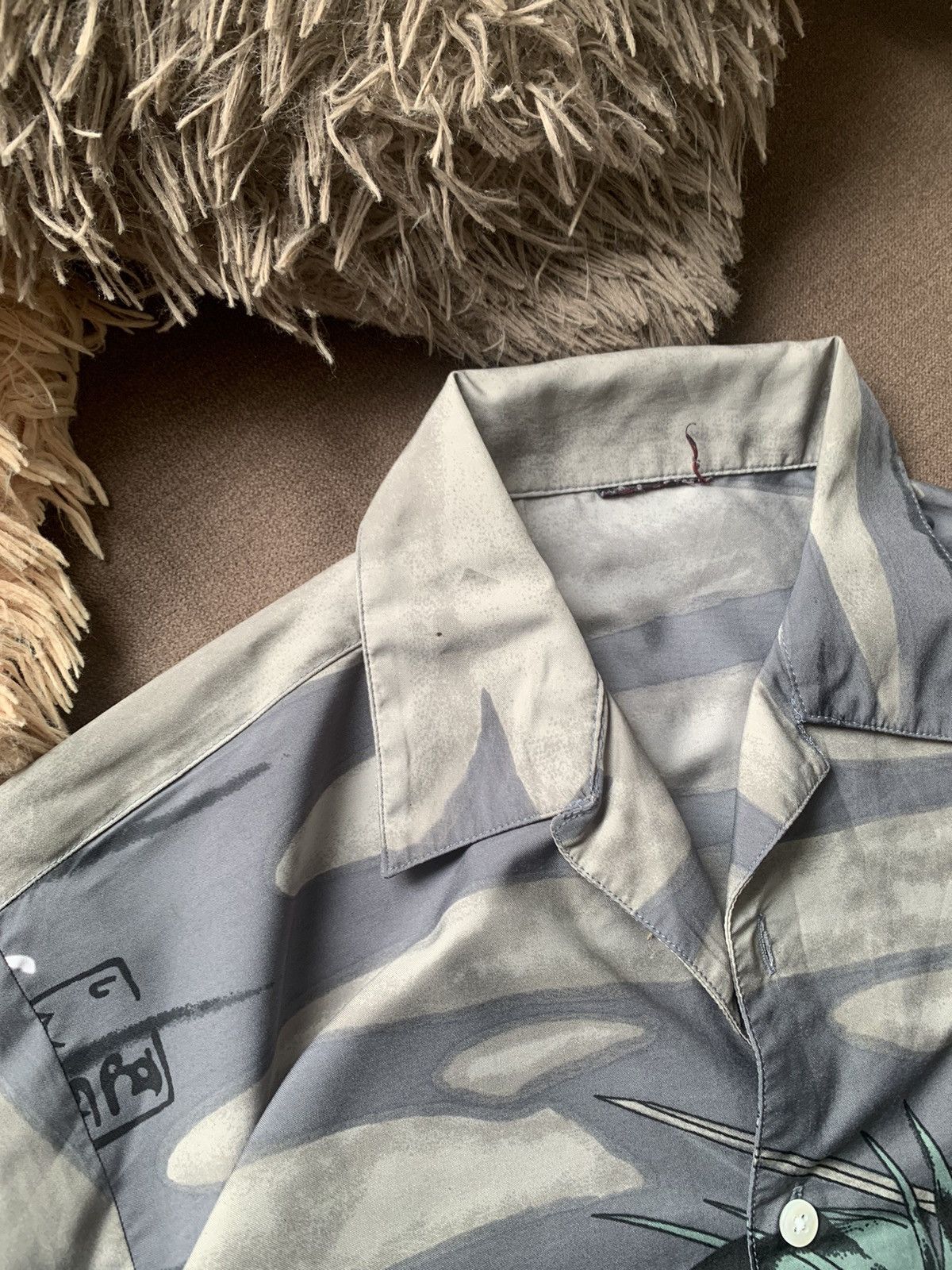 Vintage Vintage Crazy Shirt full print shirt anime samurai Grey Size US XS / EU 42 / 0 - 3 Thumbnail