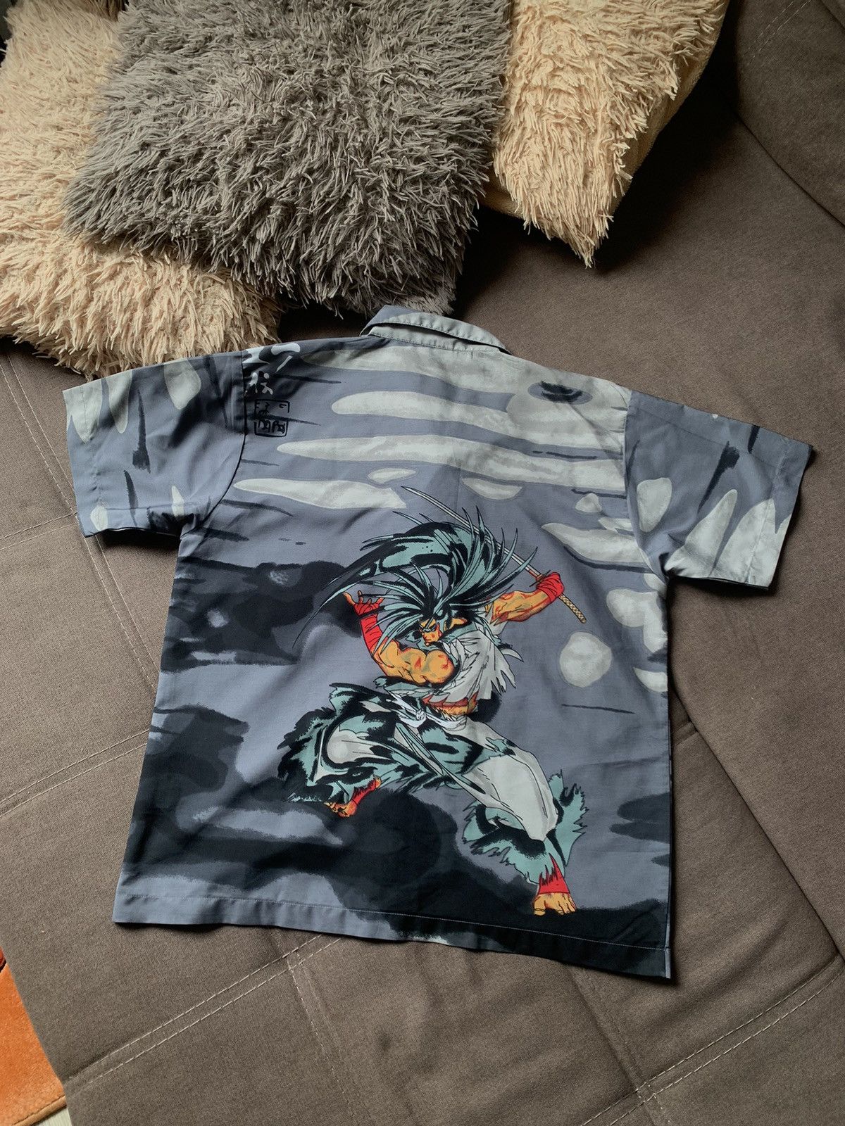 Vintage Vintage Crazy Shirt full print shirt anime samurai Grey Size US XS / EU 42 / 0 - 2 Thumbnail