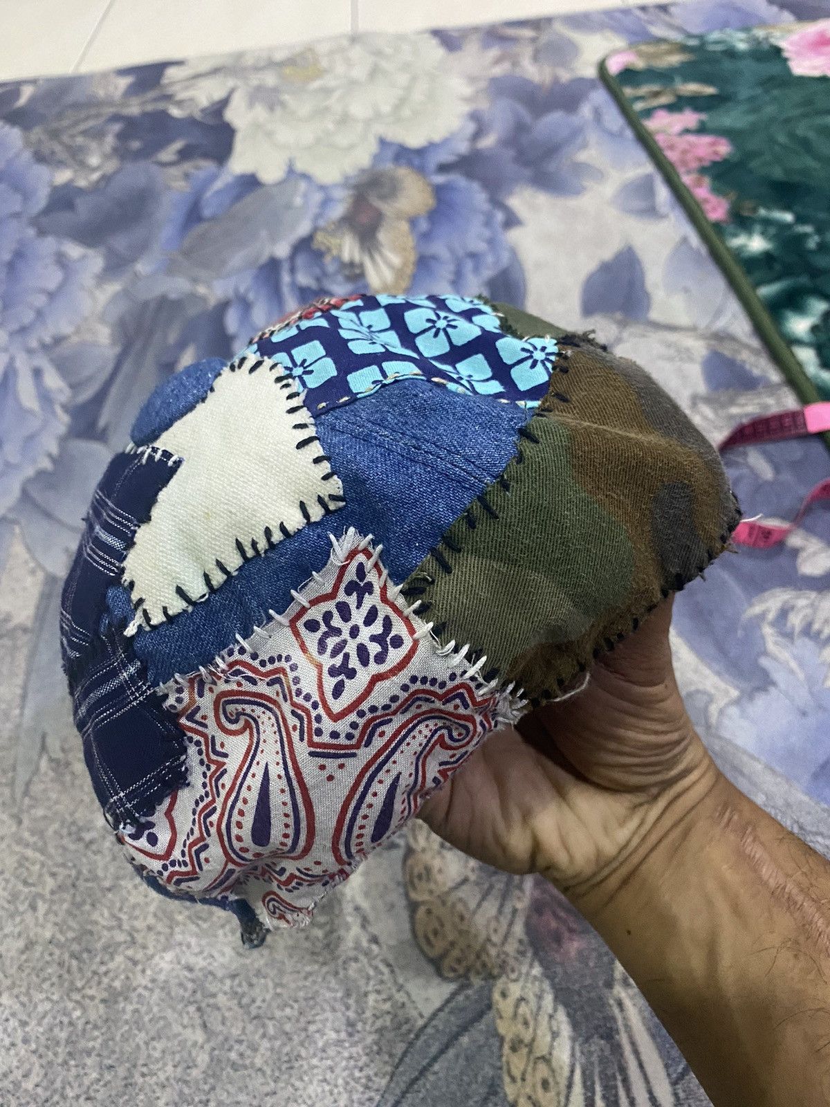 Japanese Brand Sashiko handmade Hat Size ONE SIZE - 5 Thumbnail