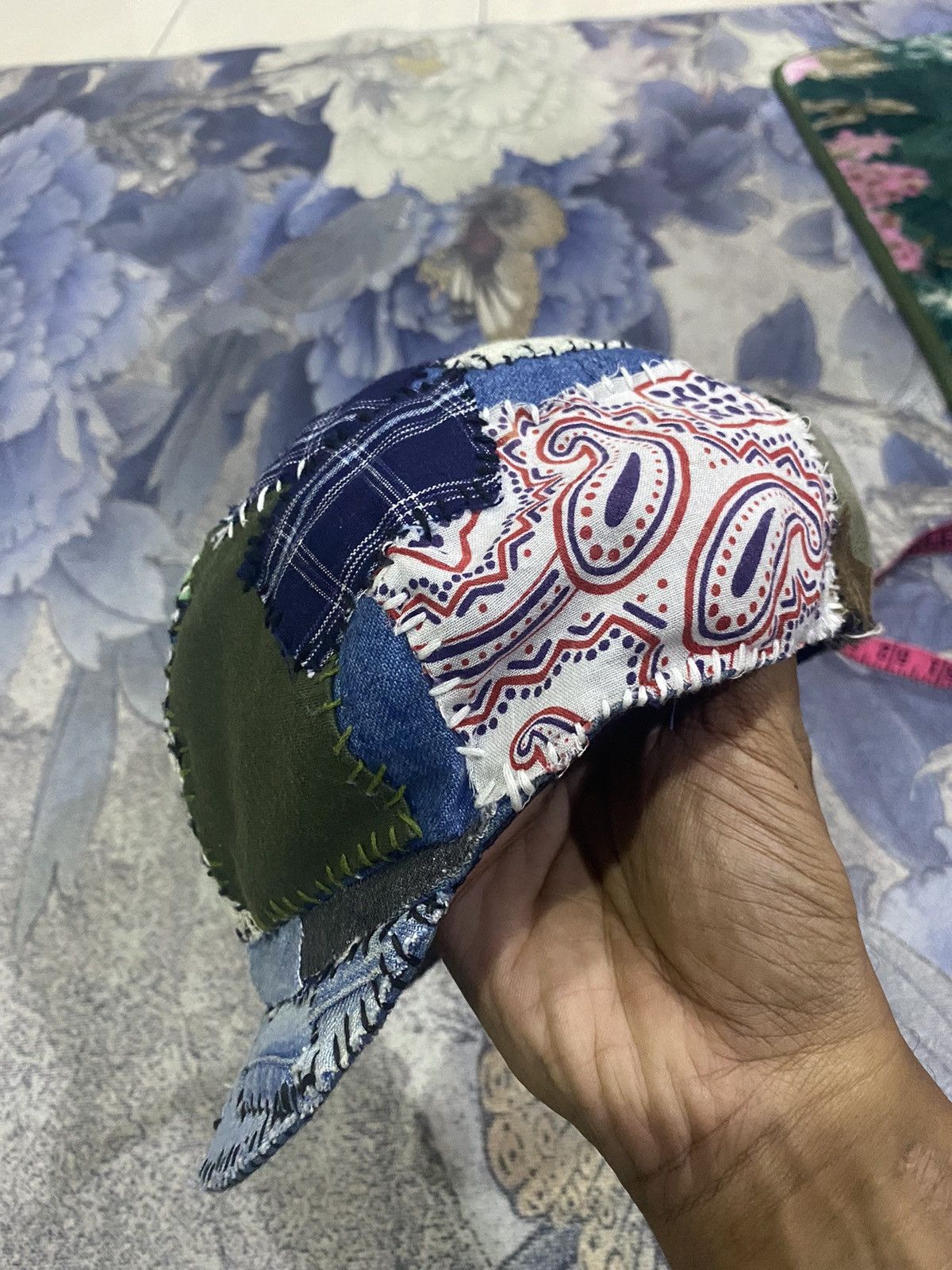 Japanese Brand Sashiko handmade Hat Size ONE SIZE - 6 Thumbnail