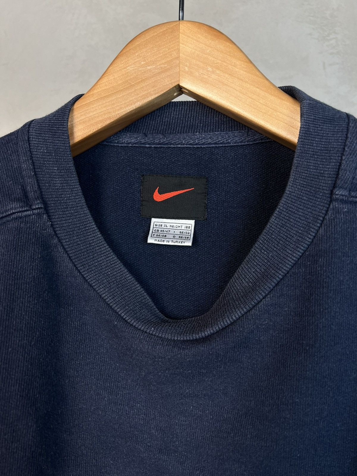 Nike × Vintage Vintage Nike 90’s Sweatshirt Big Swoosh Logo Size US XL / EU 56 / 4 - 3 Thumbnail