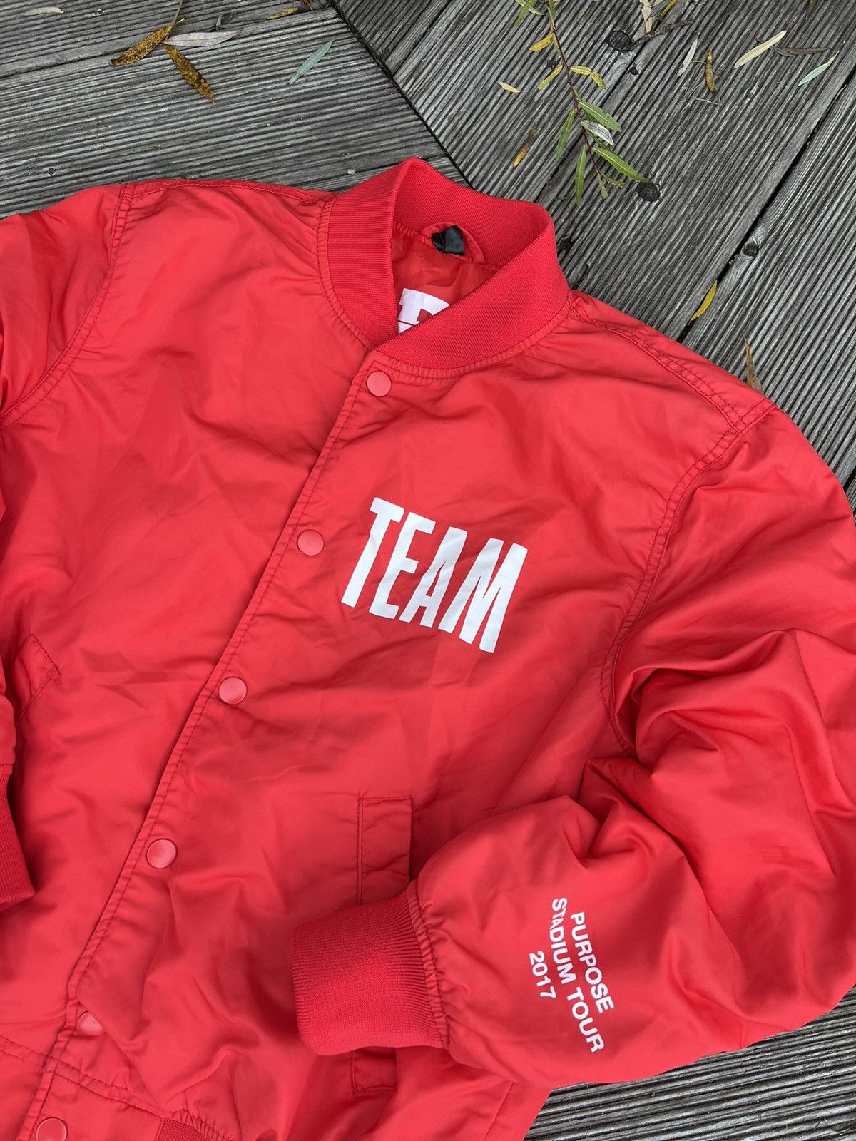 H&M × Justin Bieber Justin Bieber Purpose Tour Red Team Bomber Jacket Size US S / EU 44-46 / 1 - 4 Thumbnail