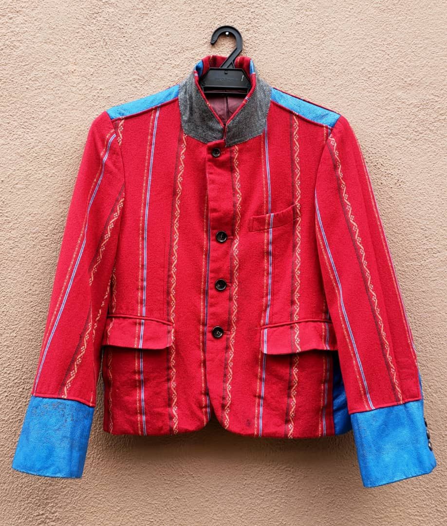 Comme des Garcons Homme Plus Comme Des Garcons Red Wool Jacket Size US S / EU 44-46 / 1 - 2 Thumbnail