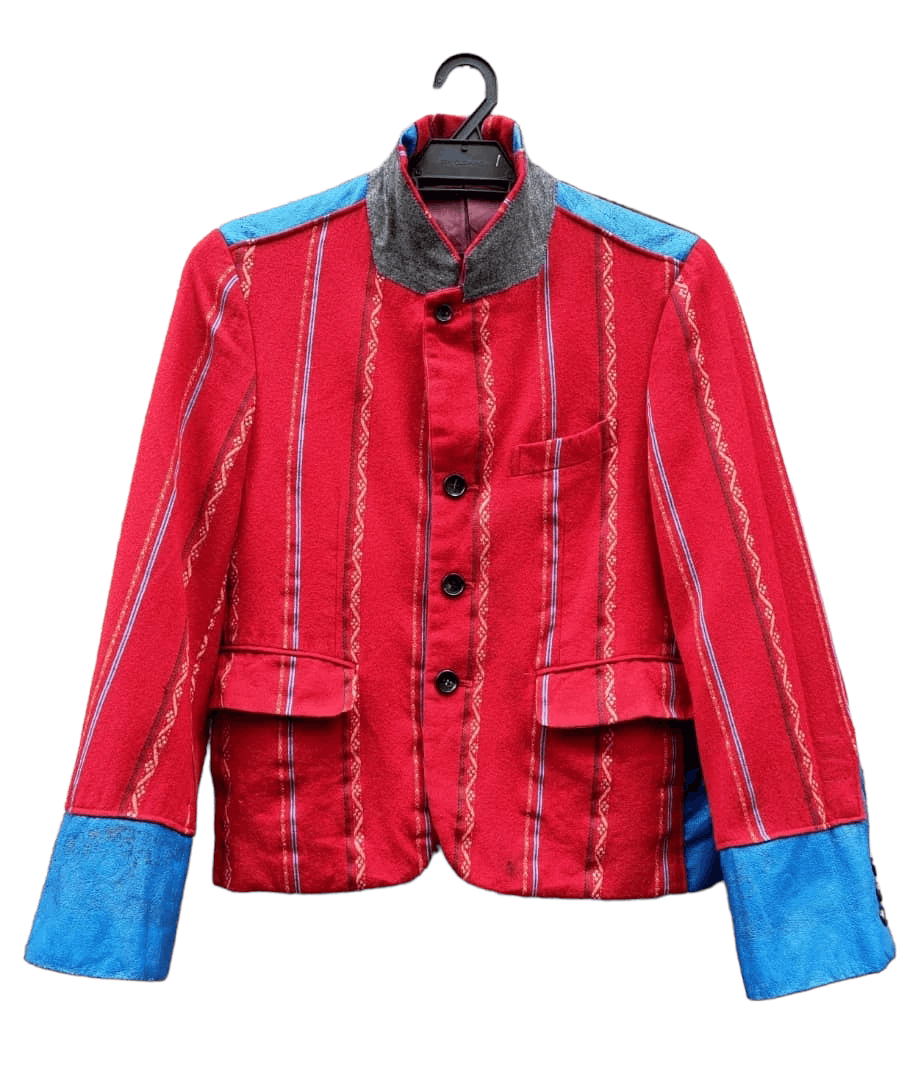 Comme des Garcons Homme Plus Comme Des Garcons Red Wool Jacket Size US S / EU 44-46 / 1 - 1 Thumbnail